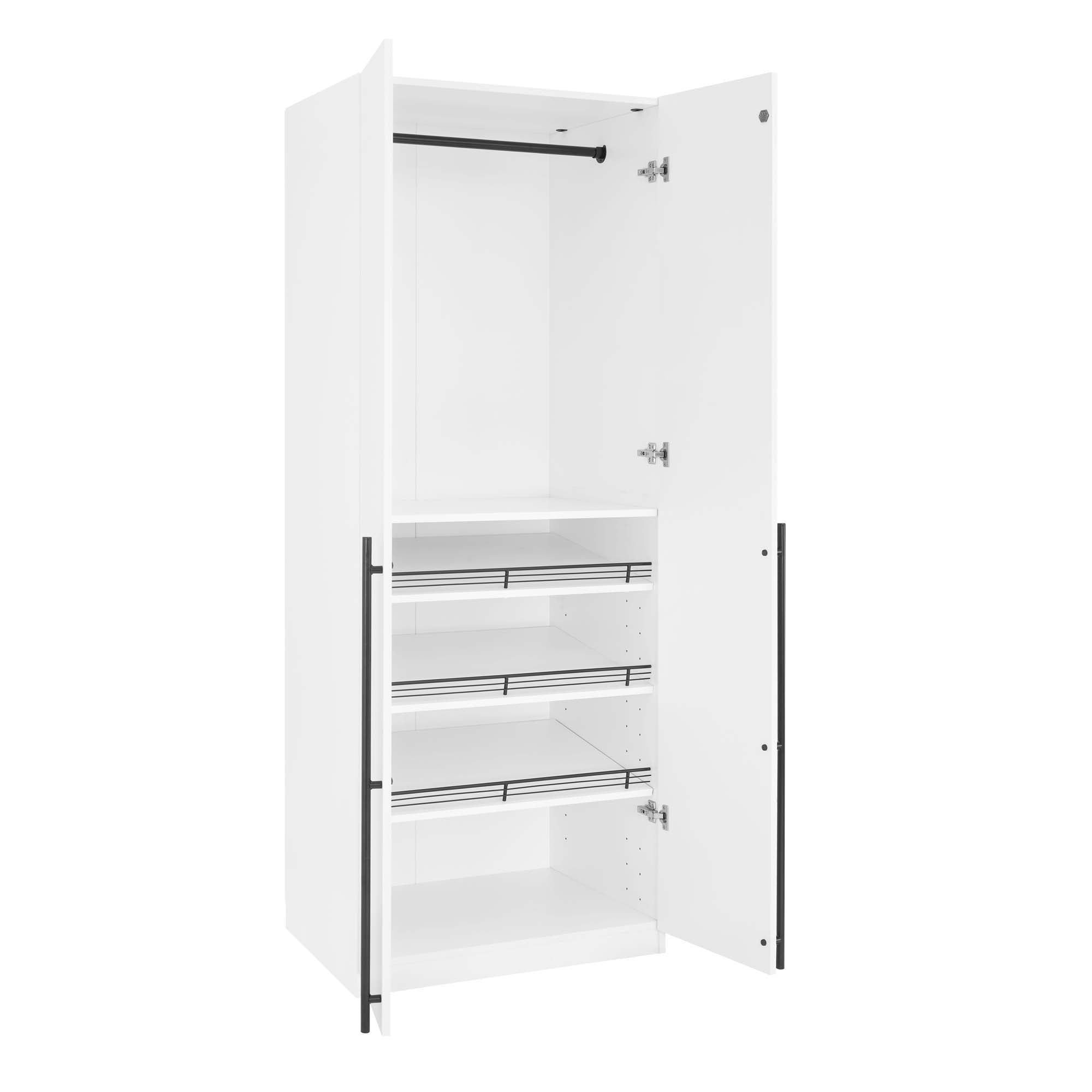 Lee - Free Standing Wardrobe Closet With Adjustable Shoe Shelves