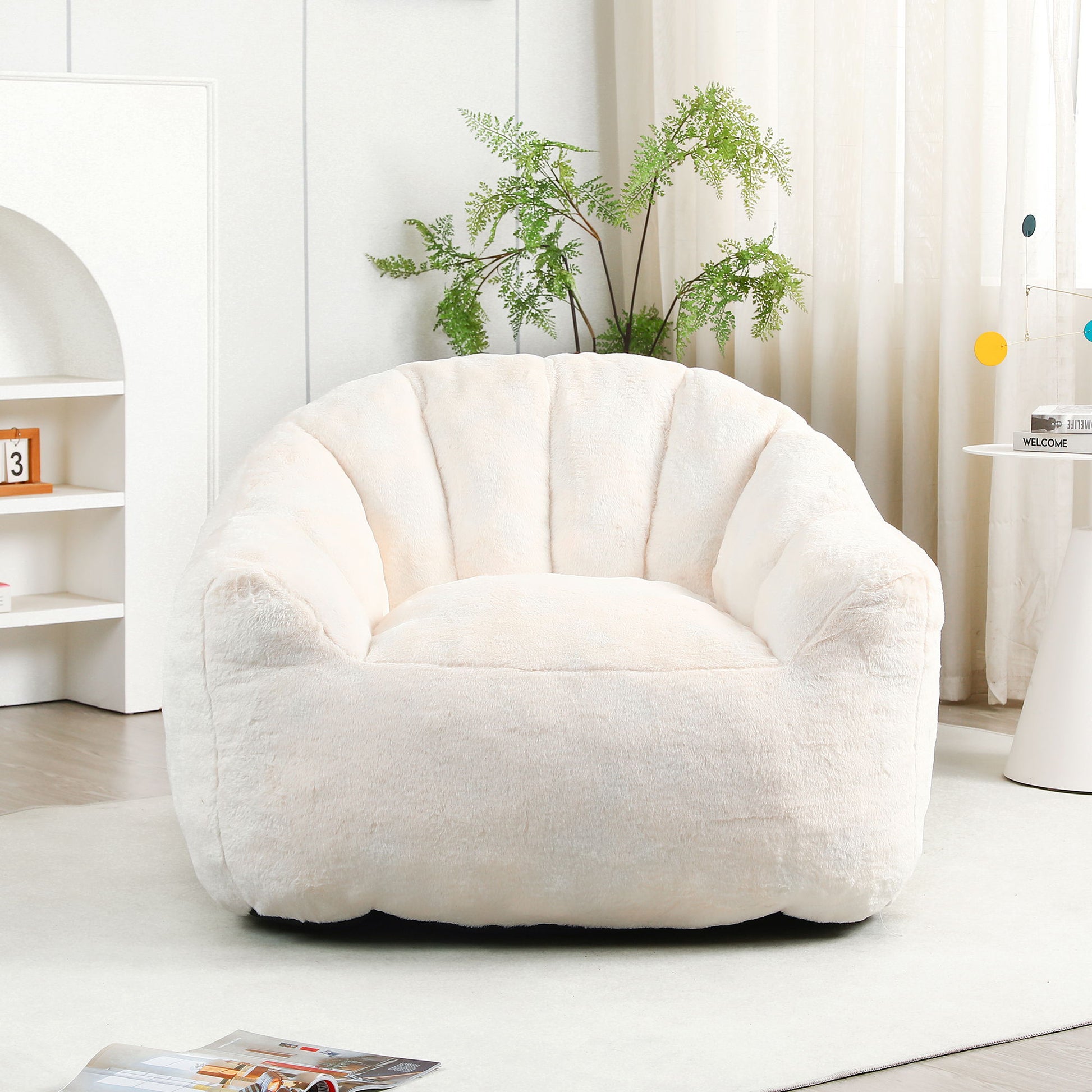 Beanbag Chair, Beanbag Sofa Chair With Armrests Stuffed High Density Foam - Best Buy Furniture