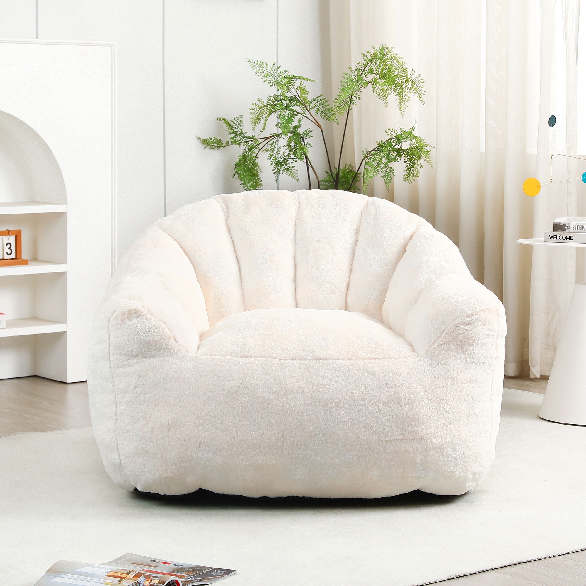 Beanbag Chair, Beanbag Sofa Chair With Armrests Stuffed High Density Foam - Best Buy Furniture