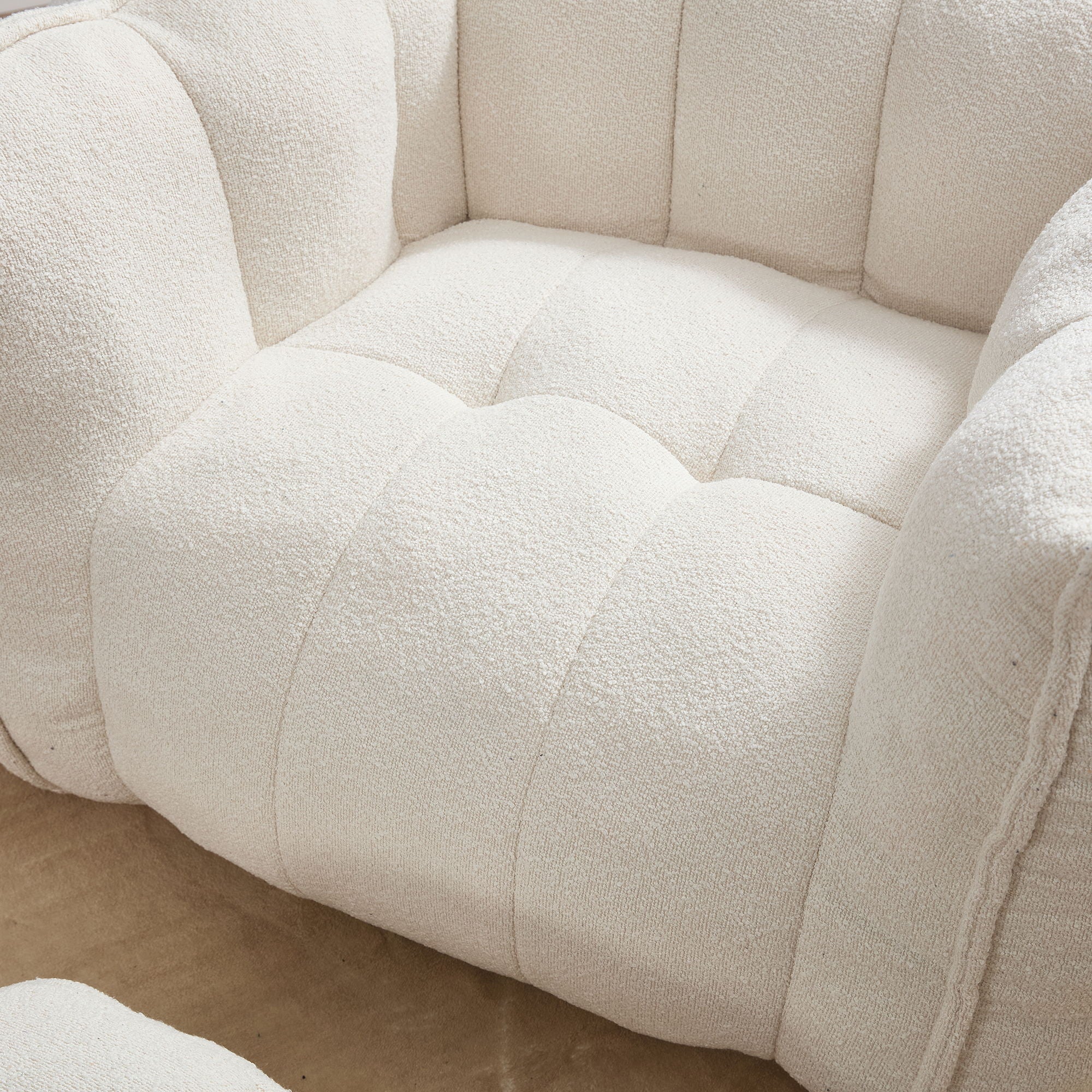 Soft Chenille Bean Bag Chair With High Resilient Foam