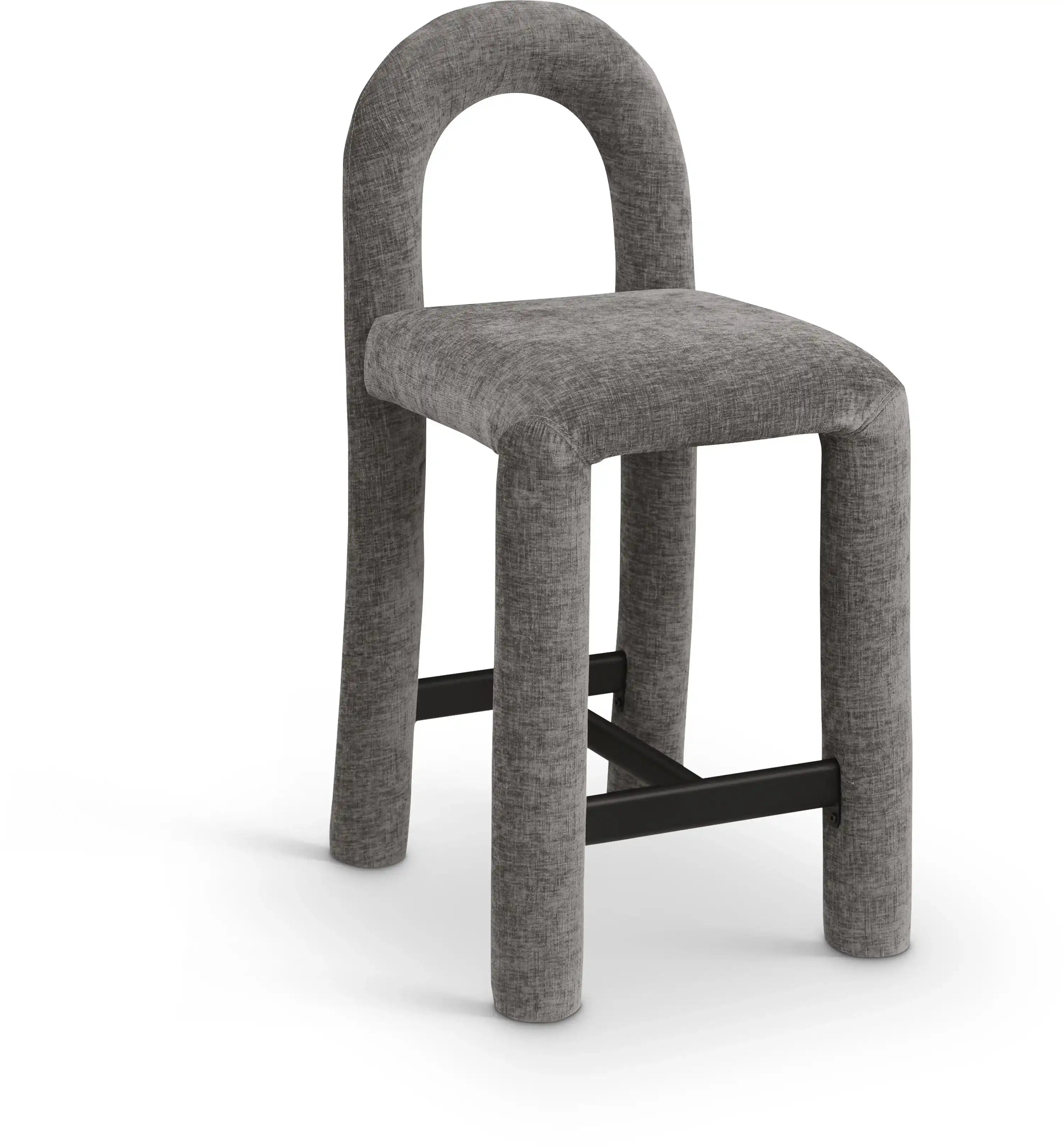Amari - Chenille Fabric Stool - Best Buy Furniture