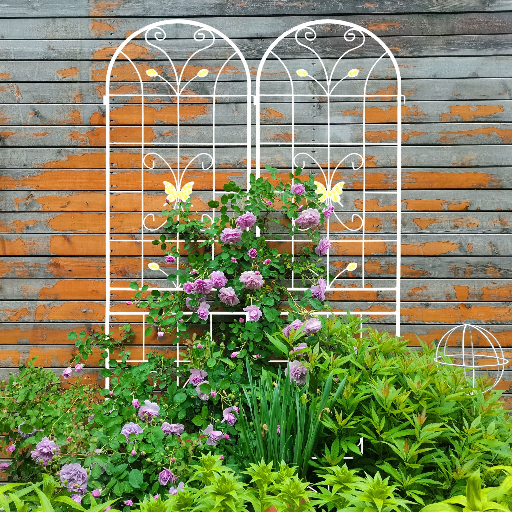 Garden Metal Trellis Rustproof Trellis For Climbing Plants Outdoor Flower Support - Best Buy Furniture