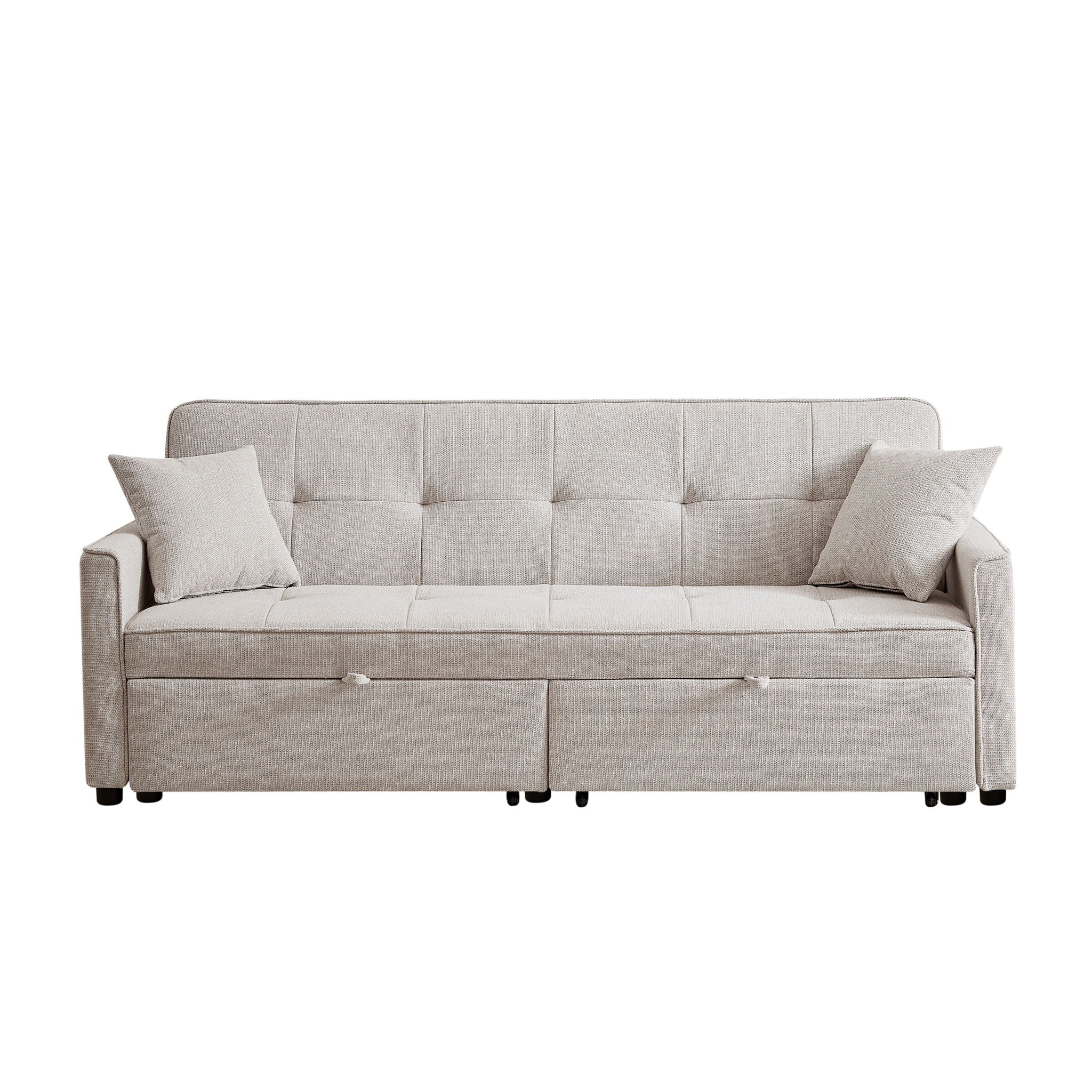 3 In 1 Convertible Sleeper Sofa Bed, Reclining Backrest, Pillows, Pockets - Best Buy Furniture