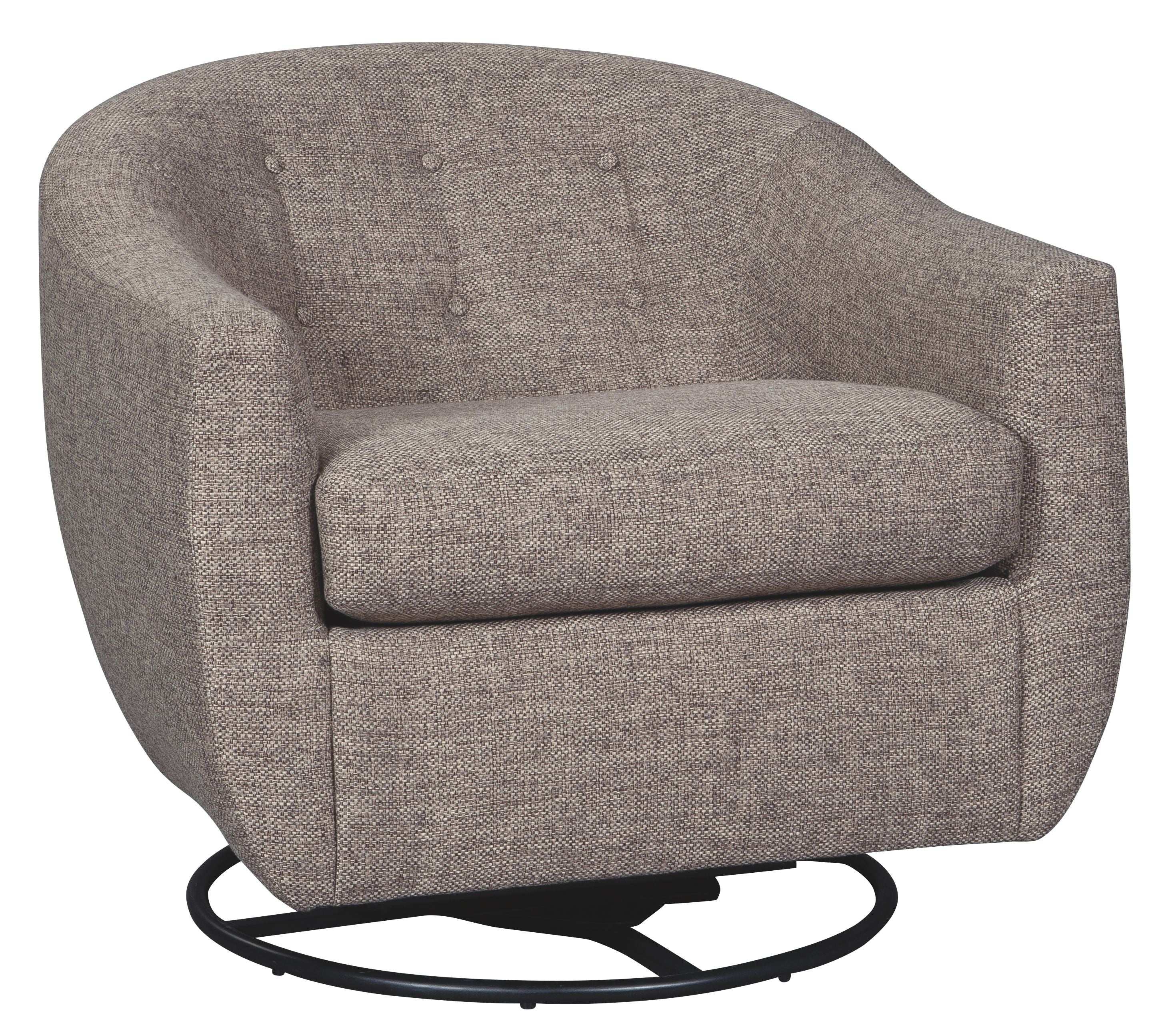 Upshur - Swivel Glider Accent Chair - Taupe - Best Buy Furniture