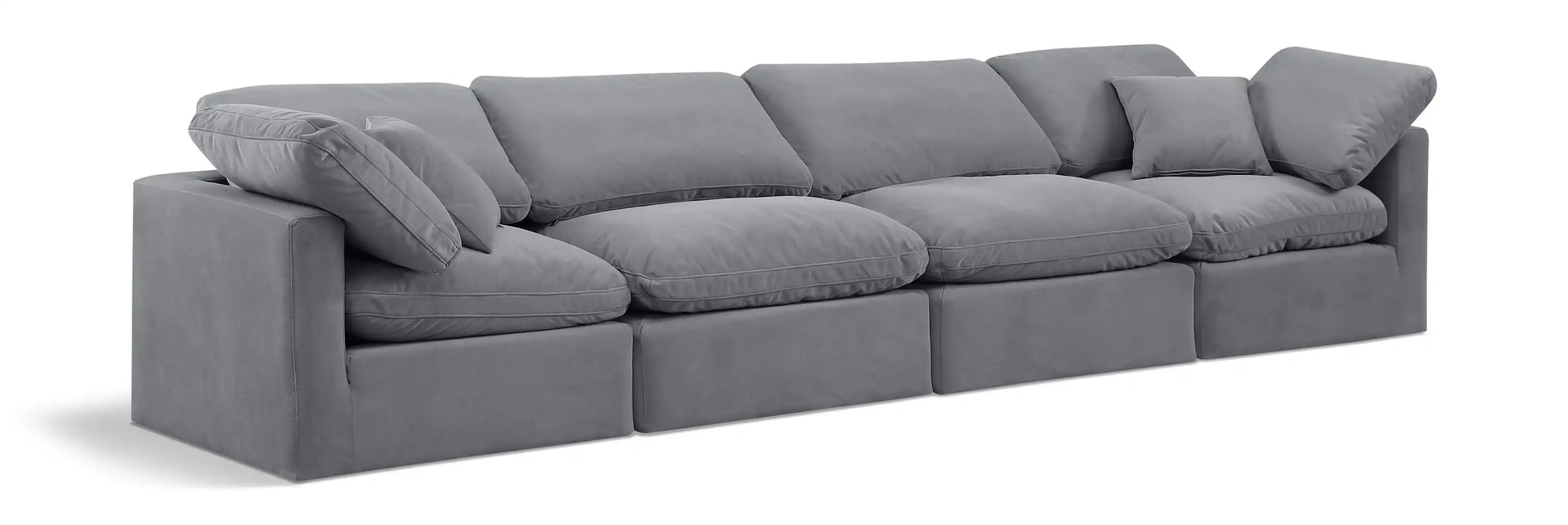 Indulge - Velvet 4 Seat Modular Sofa - Best Buy Furniture