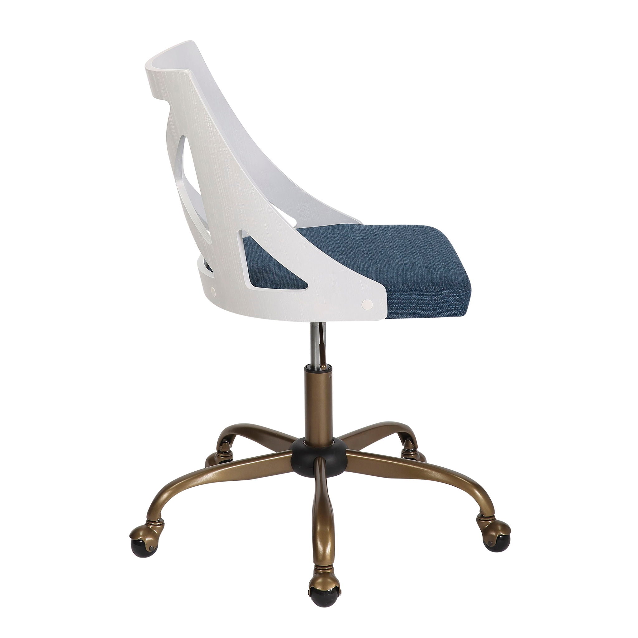 Charlotte - Farmhouse Task Chair - Antique Copper / White / Blue - Best Buy Furniture