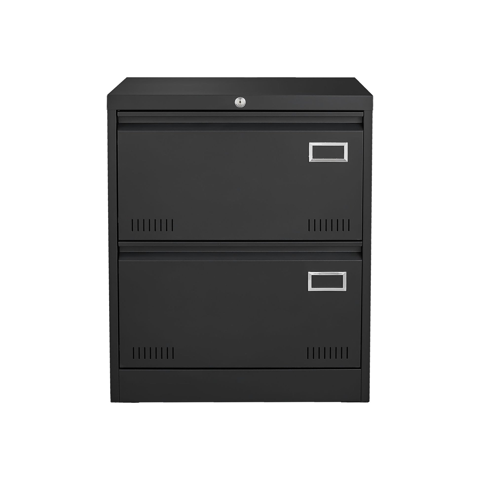 2 Drawer Metal Lateral File Cabinet With Lock, Office Vertical Files Cabinet For Home Office, Locking Metal File Cabinet - Black - Best Buy Furniture
