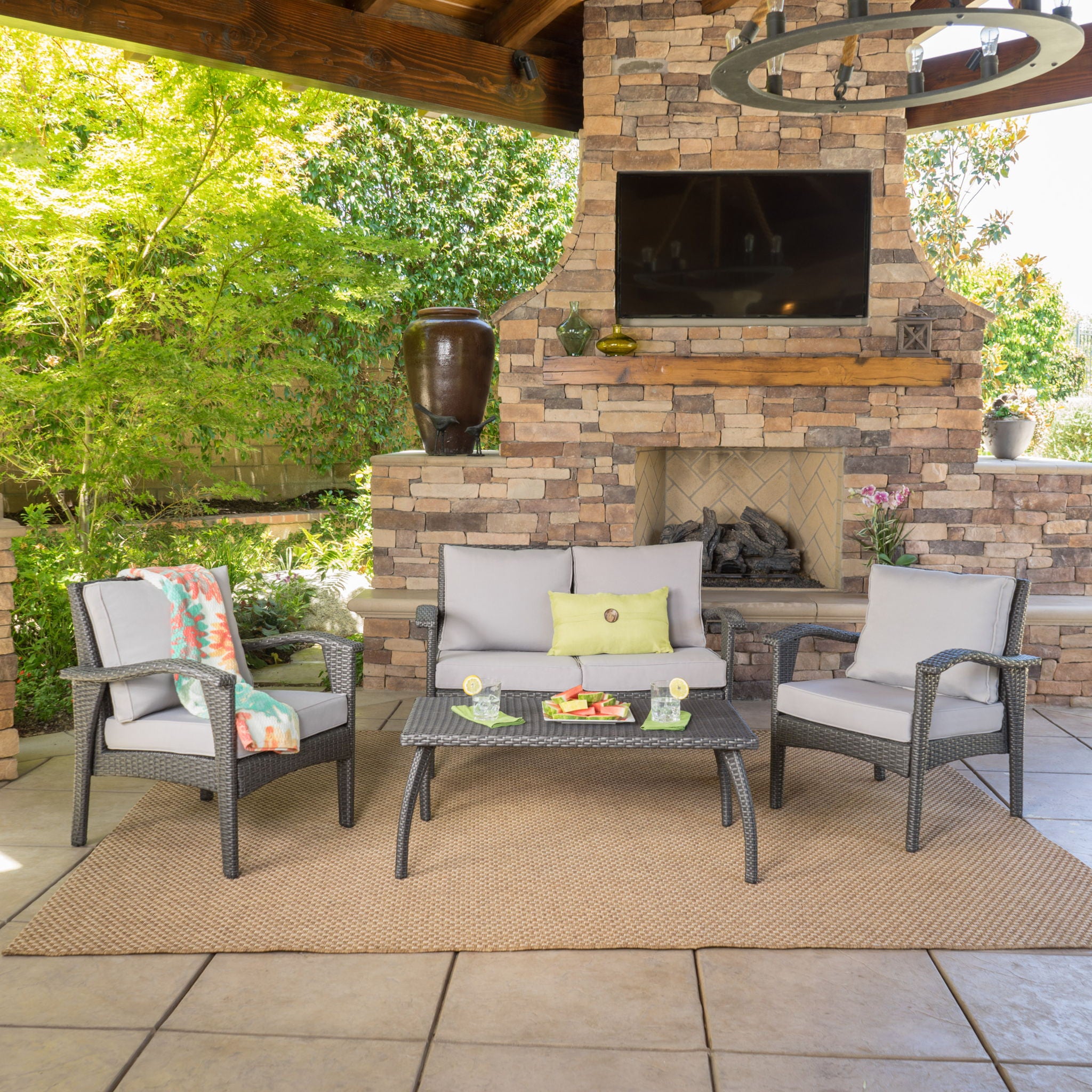 Honolulu - Wicker Set Outdoor Seating - Best Buy Furniture