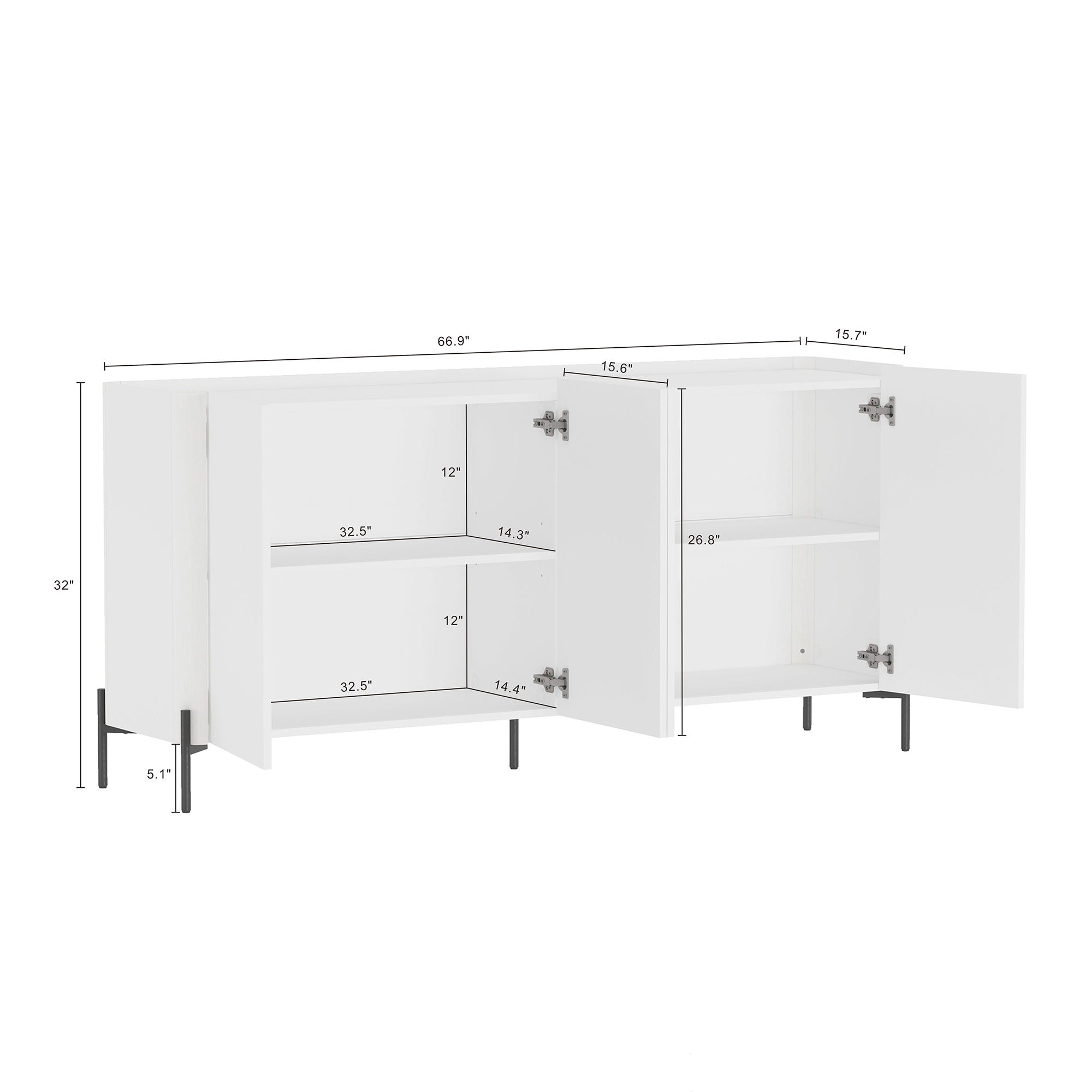 Abbey - Sideboard With Adjustable Shelves