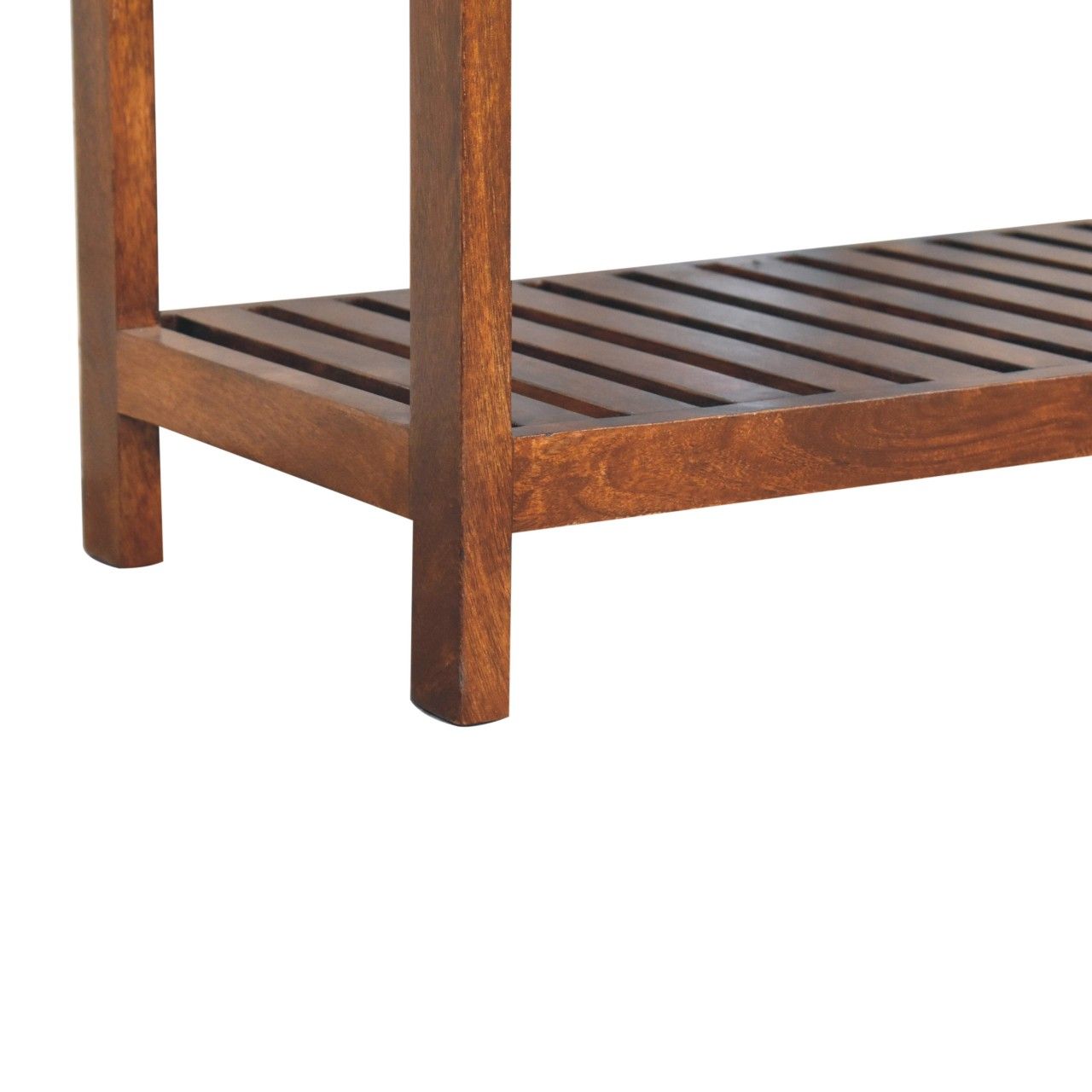 Buffalo - Slatted Square Bench - Brown - Best Buy Furniture