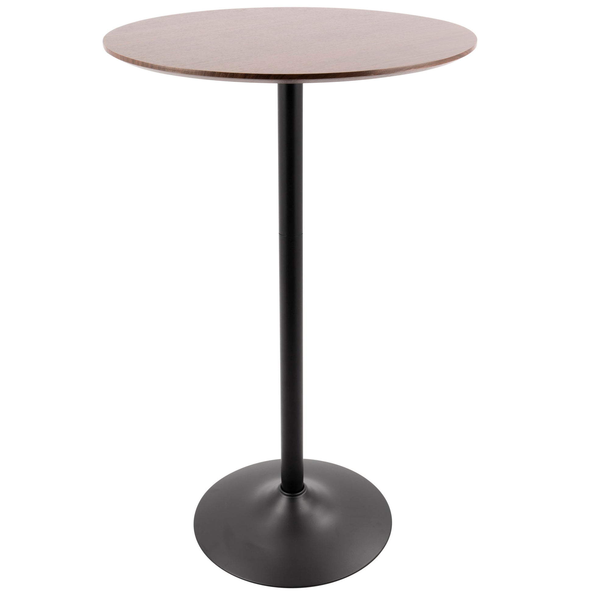 Pebble - Mid-Century Modern Adjustable Dining Or Bar Table - Walnut / Black - Best Buy Furniture