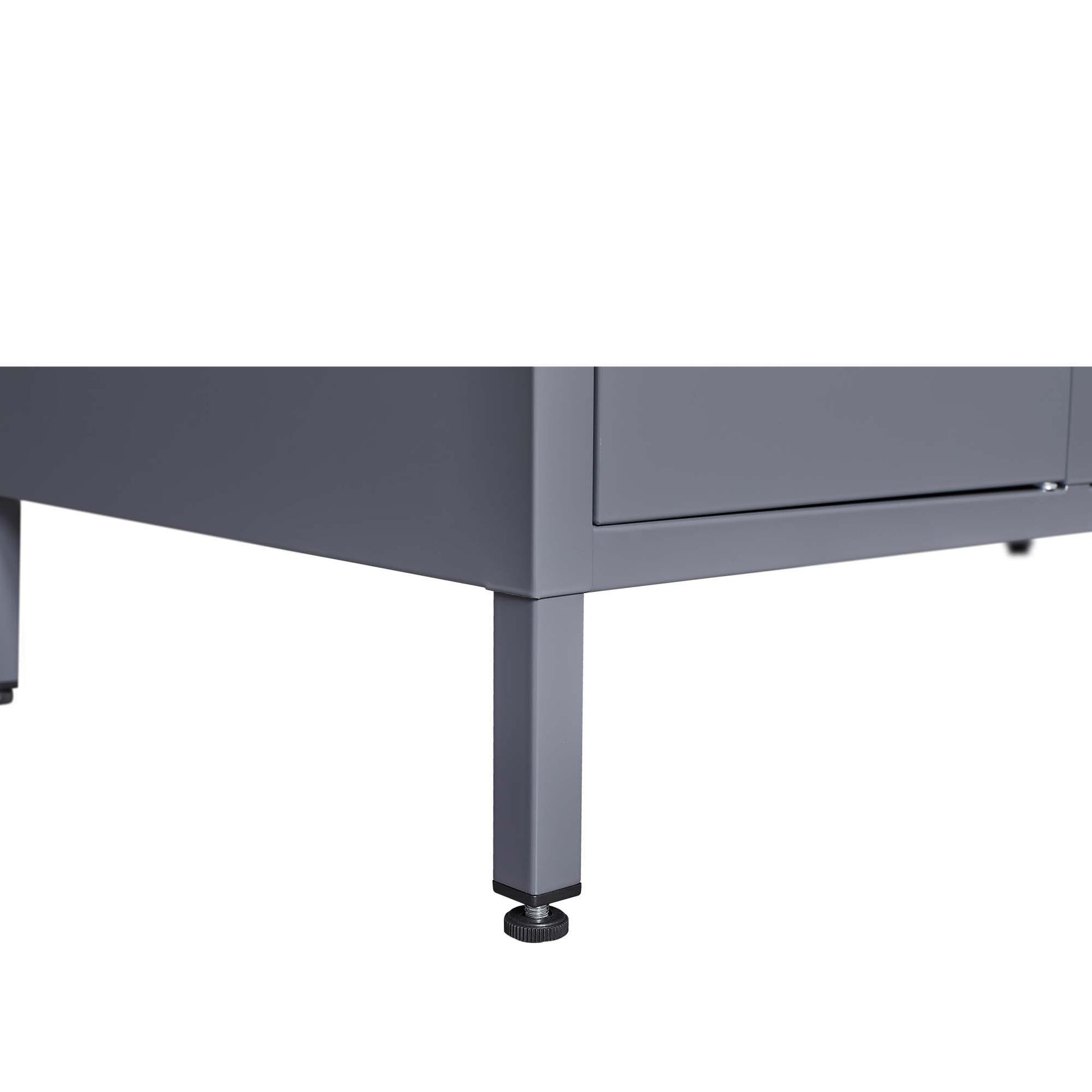 3 Door Lockers With Lock For Home, Gym, Office, School, And Garage - Gray - Best Buy Furniture