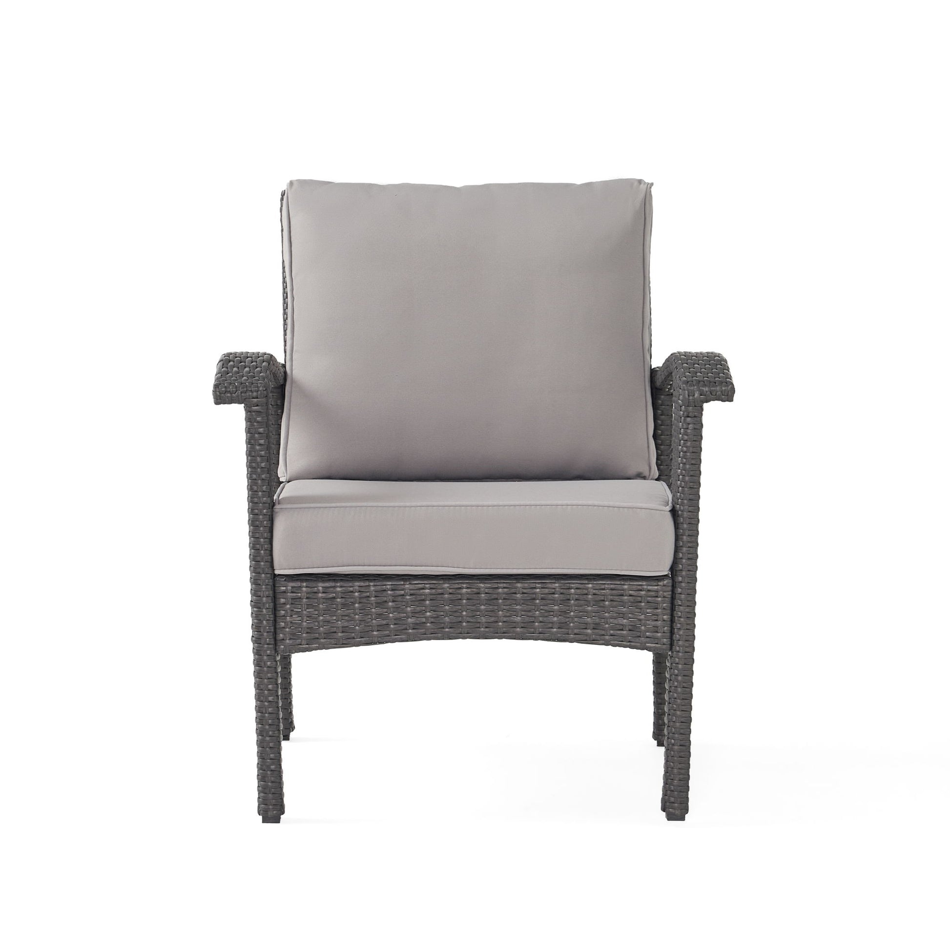Honolulu - Modern Chat Set of 5 With Wicker - Gray / Silver - Best Buy Furniture