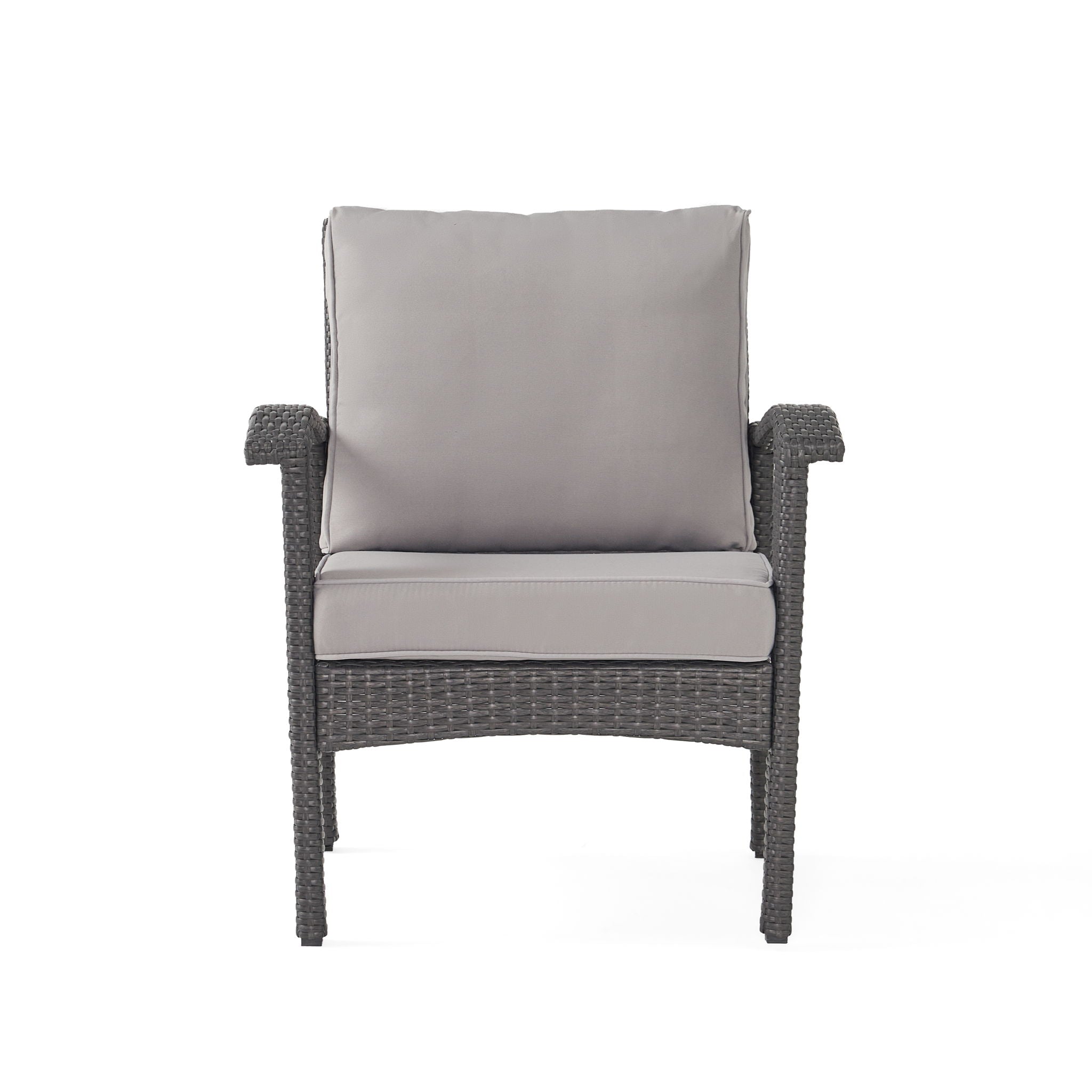 Honolulu - Modern Chat Set of 5 With Wicker - Gray / Silver - Best Buy Furniture