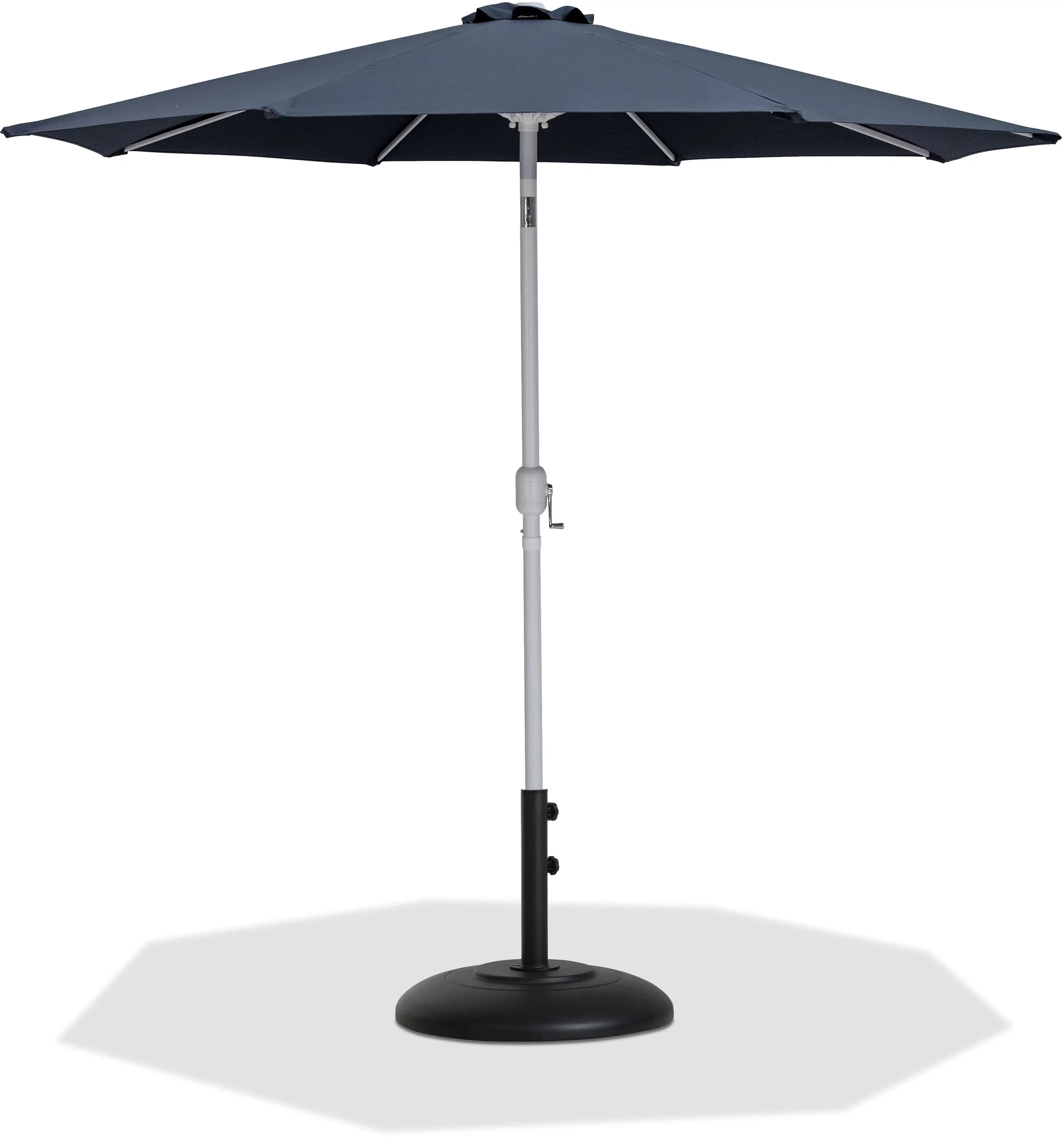 Fiji - Aluminum Patio Umbrella With Round Black And White Base - Best Buy Furniture