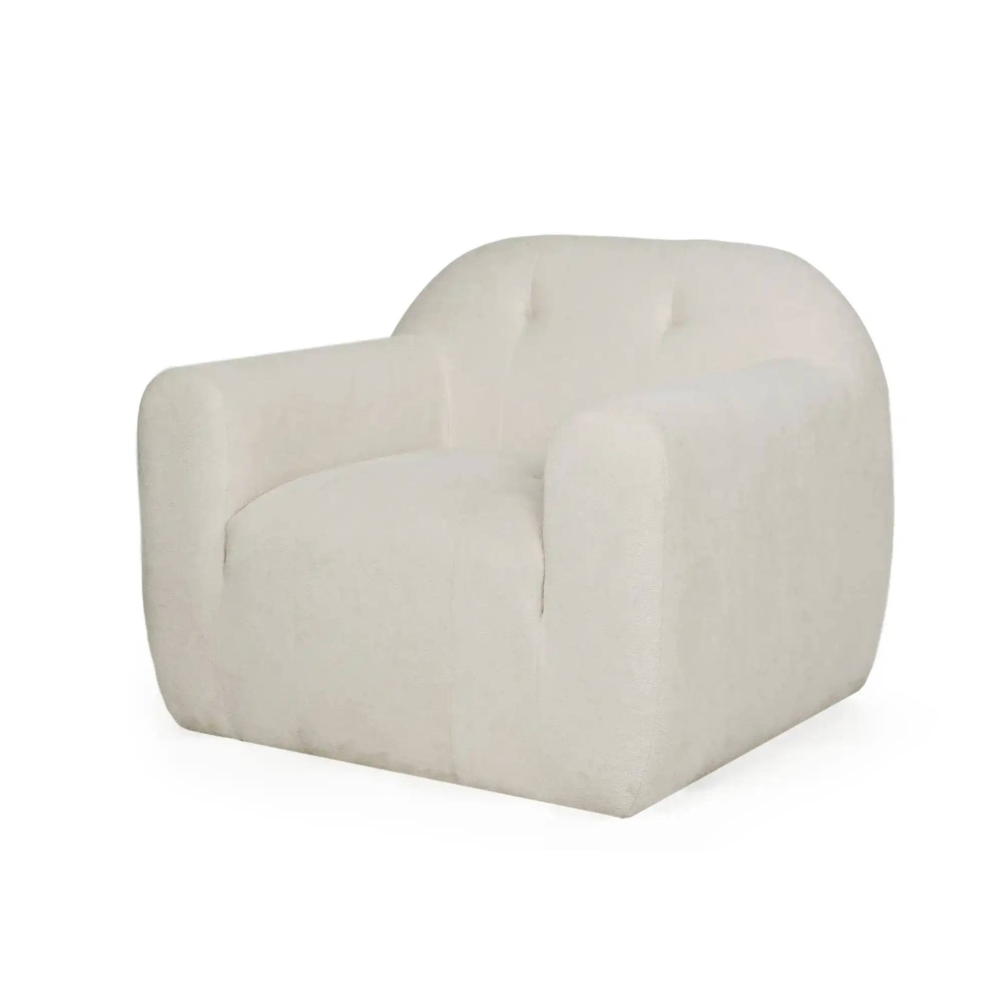 Harmonara - Boucle Upholstered Club Chair With Blind Tufting - Best Buy Furniture