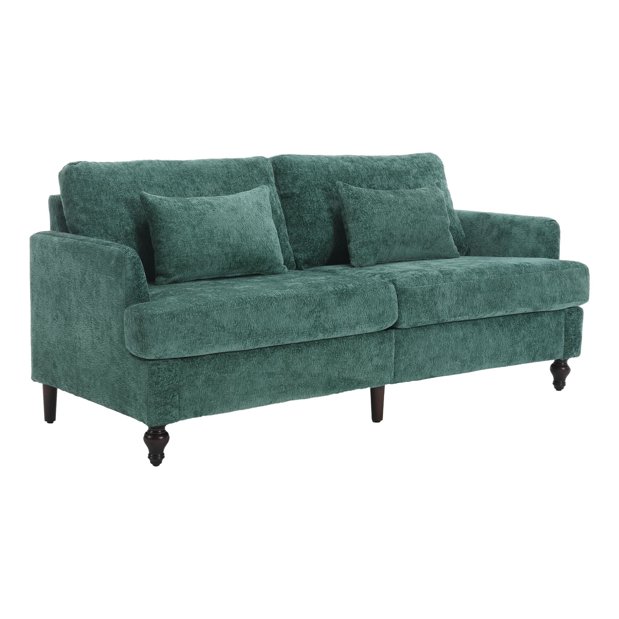 Mid Century Modern Chenille Fabric Loveseat Sofa, 2 Seat Upholstered Couch - Best Buy Furniture