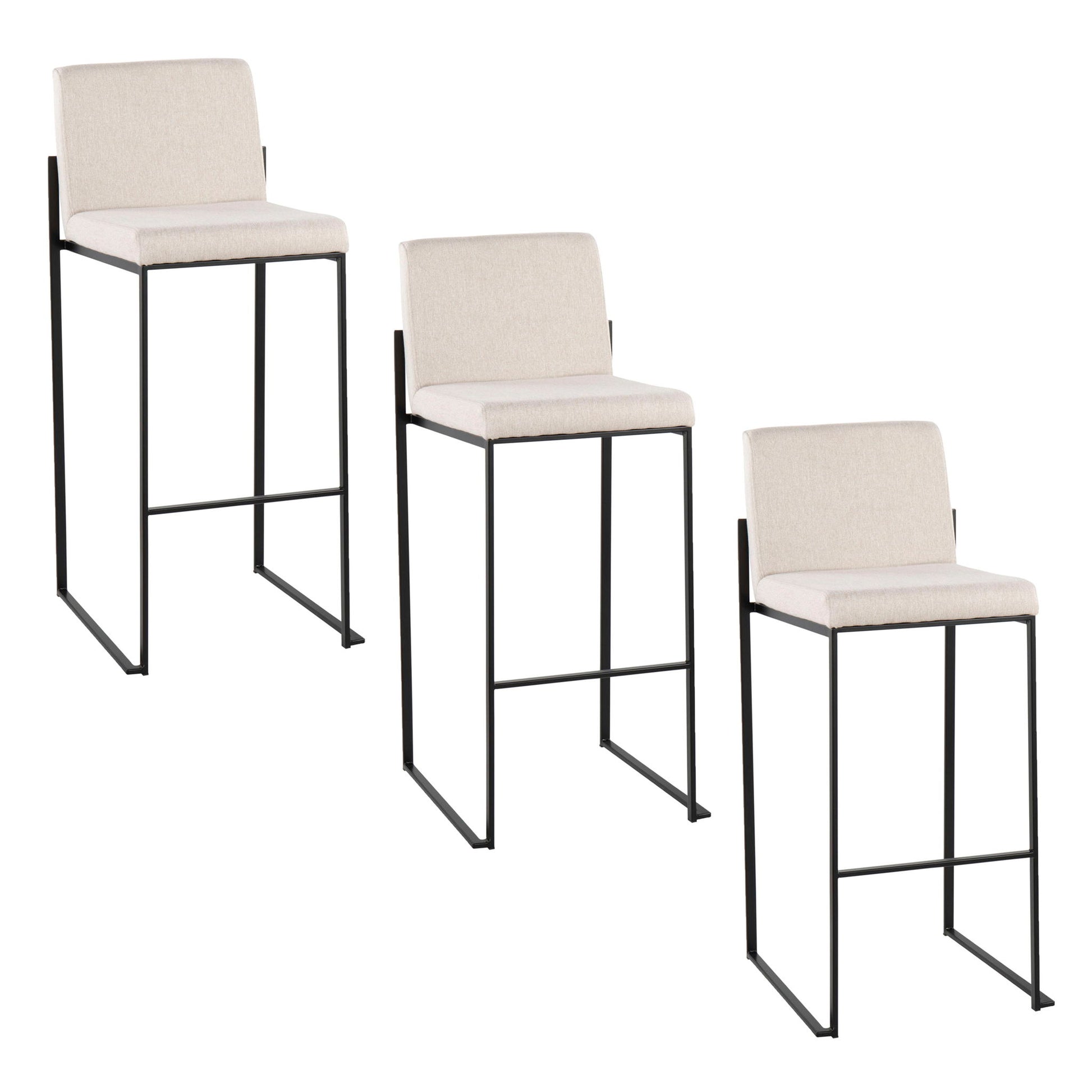 Fuji - Contemporary High Back Barstool Elegant Design - Best Buy Furniture