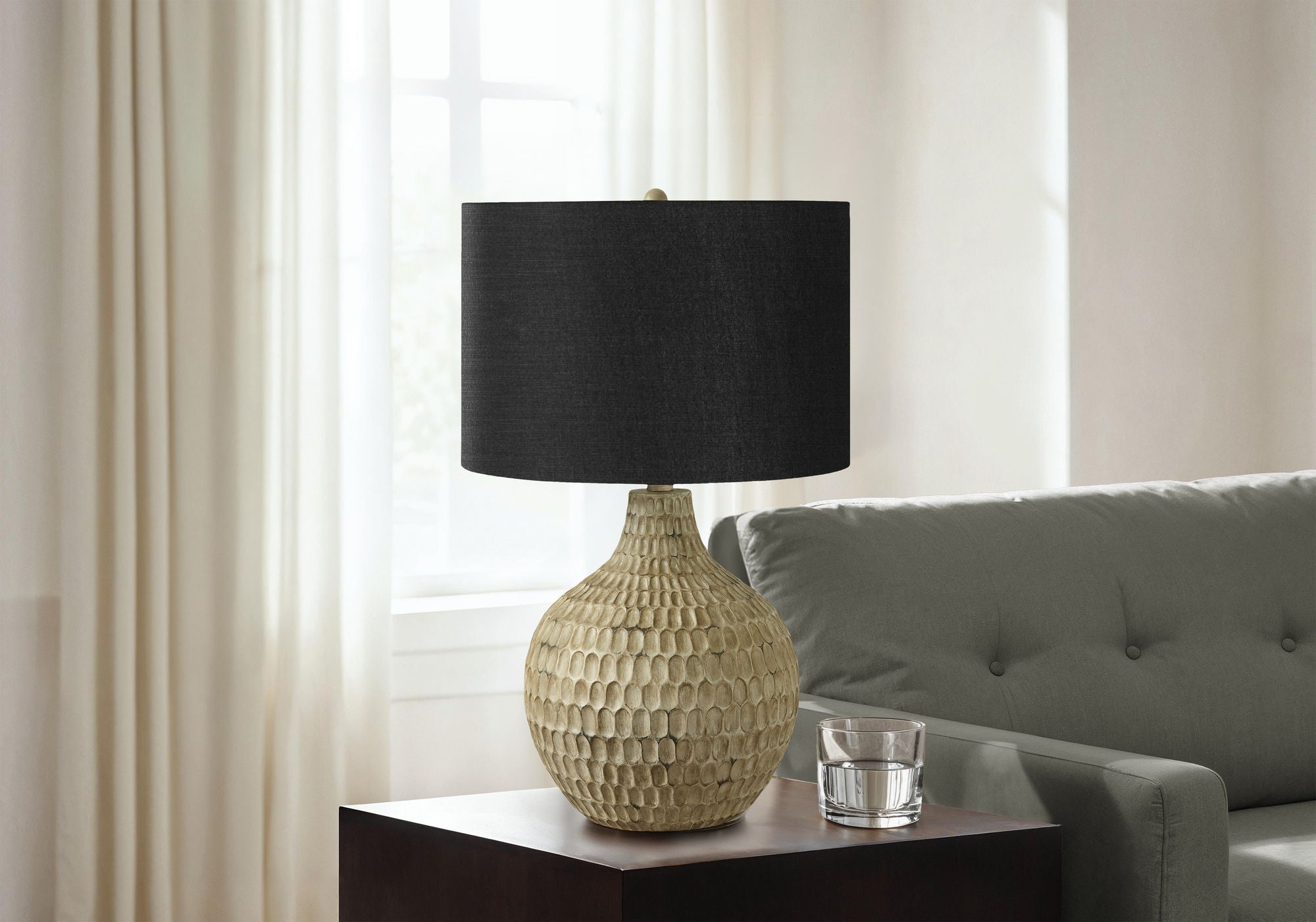 Lighting, Table Lamp, Resin, Contemporary - Brown - Best Buy Furniture