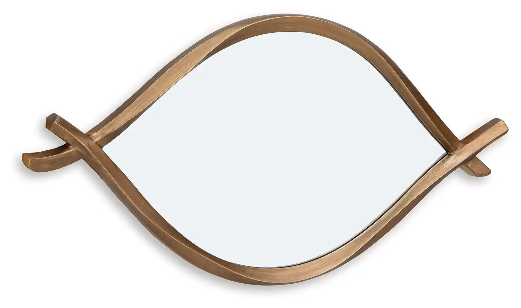 Bartner - Accent Mirror - Antique Gold Finish - Best Buy Furniture