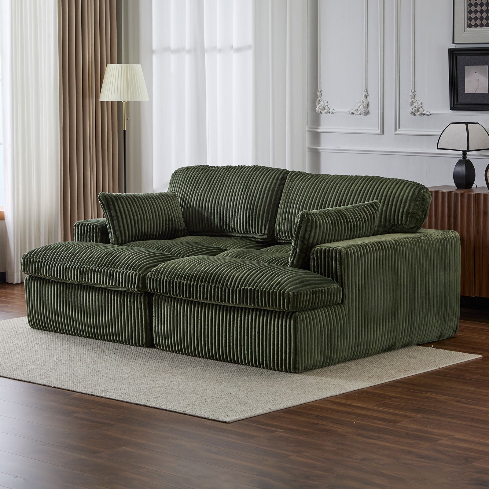 Double Chaise Lounge Chair, Oversized Upholstered Sleeper Cloud Couch - Best Buy Furniture