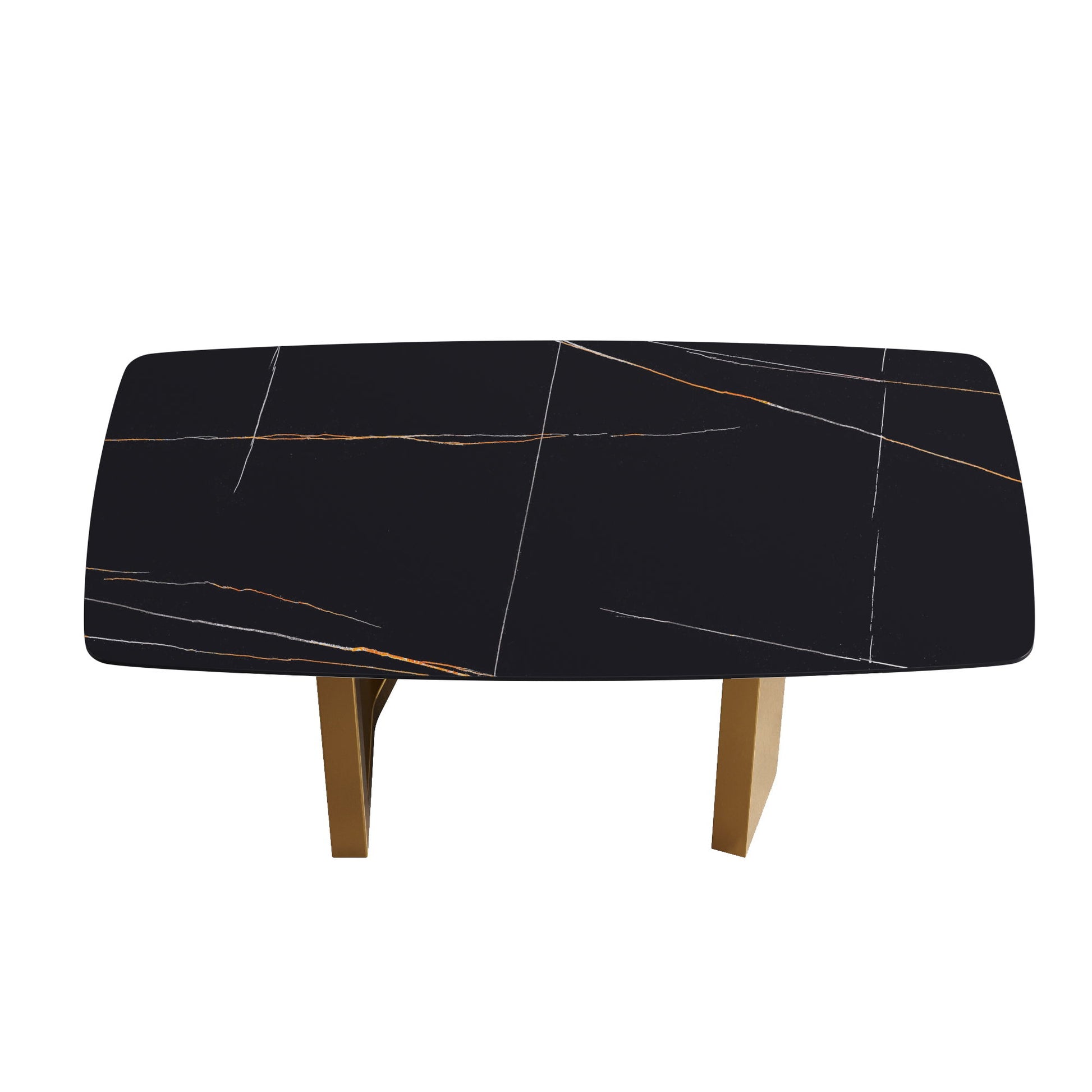 Modern Artificial Stone Dining Table, Can Accommodate 6-8 People - Black - Best Buy Furniture