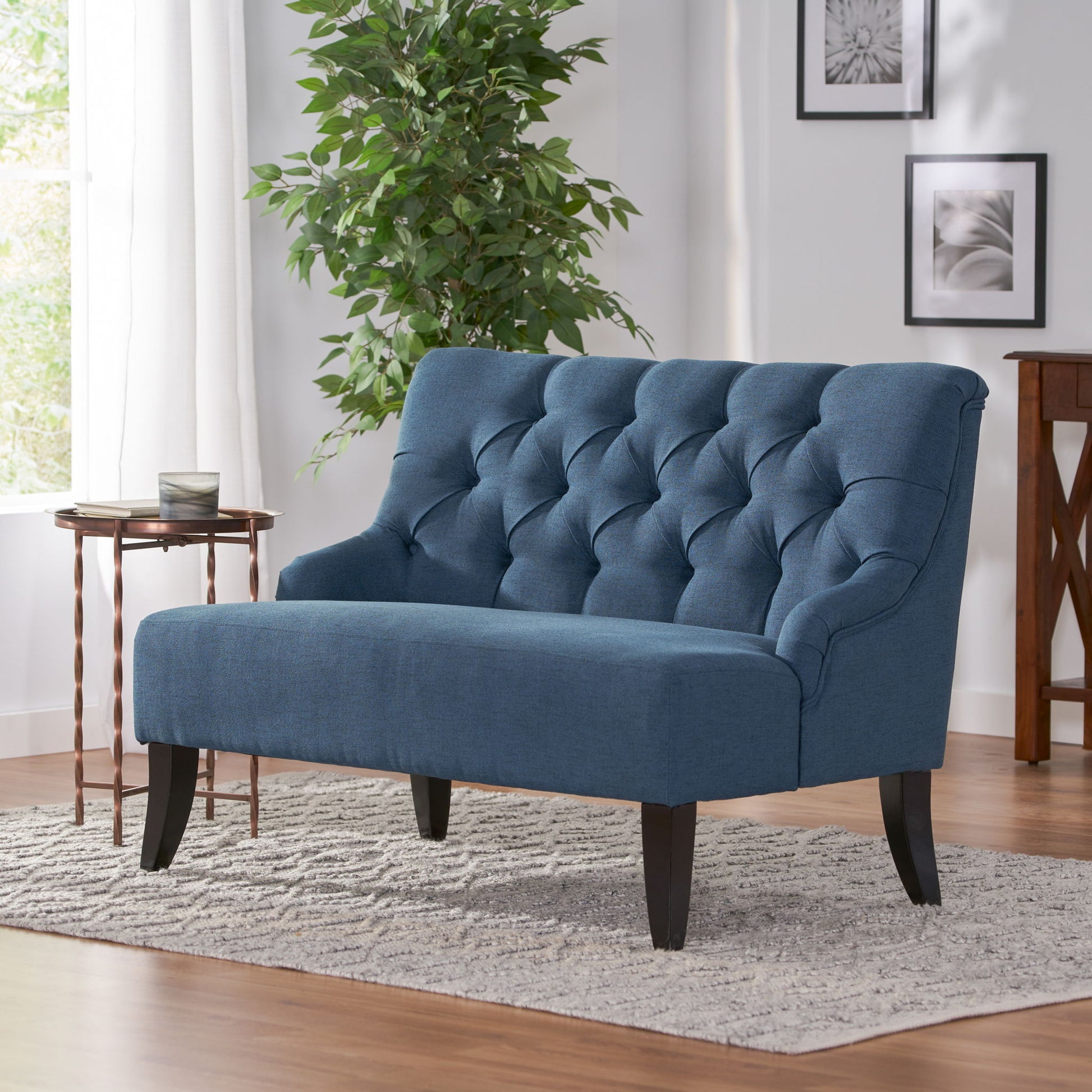Nicole - French Style Upholstered Loveseat With Tufted Backrest - Best Buy Furniture