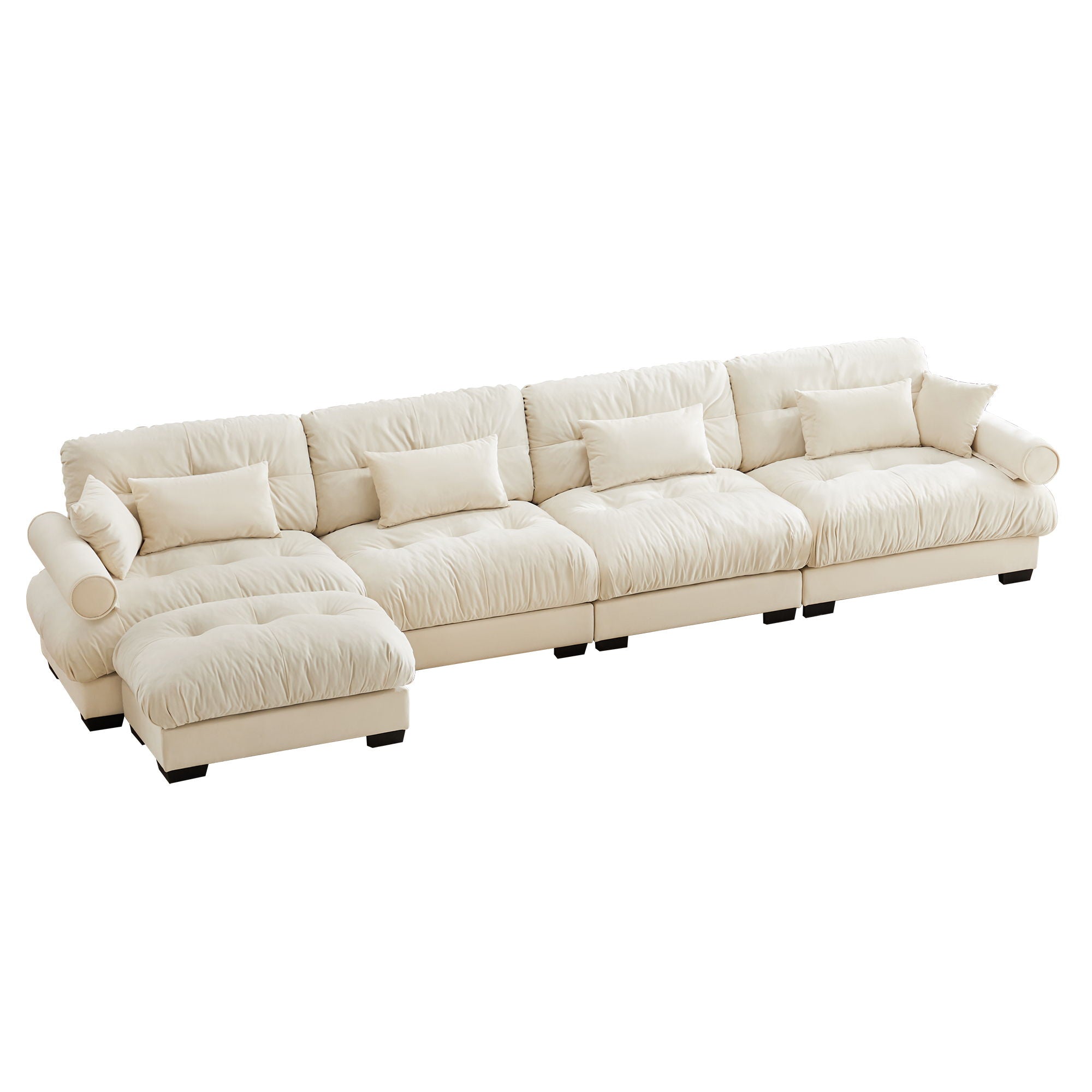 Super Comfort Oversized Modular Sectional Sofa With Movable Ottoman - Best Buy Furniture