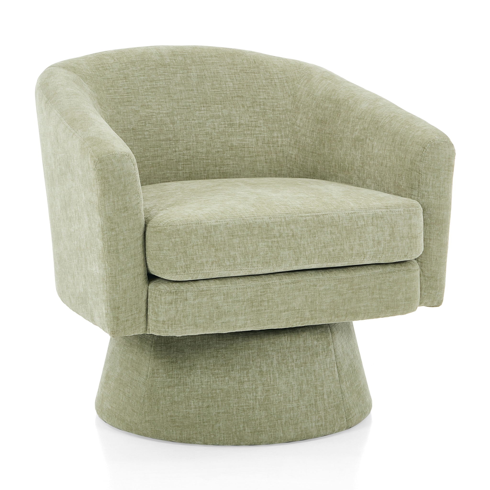 Swivel Barrel Chair With Cushioning For Living Room & Office, 360° Rotating - Green - Best Buy Furniture