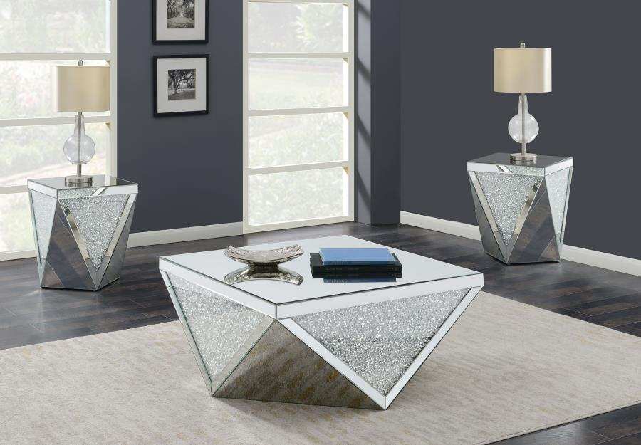 Amore - Mirrored Coffee Table Set - Best Buy Furniture