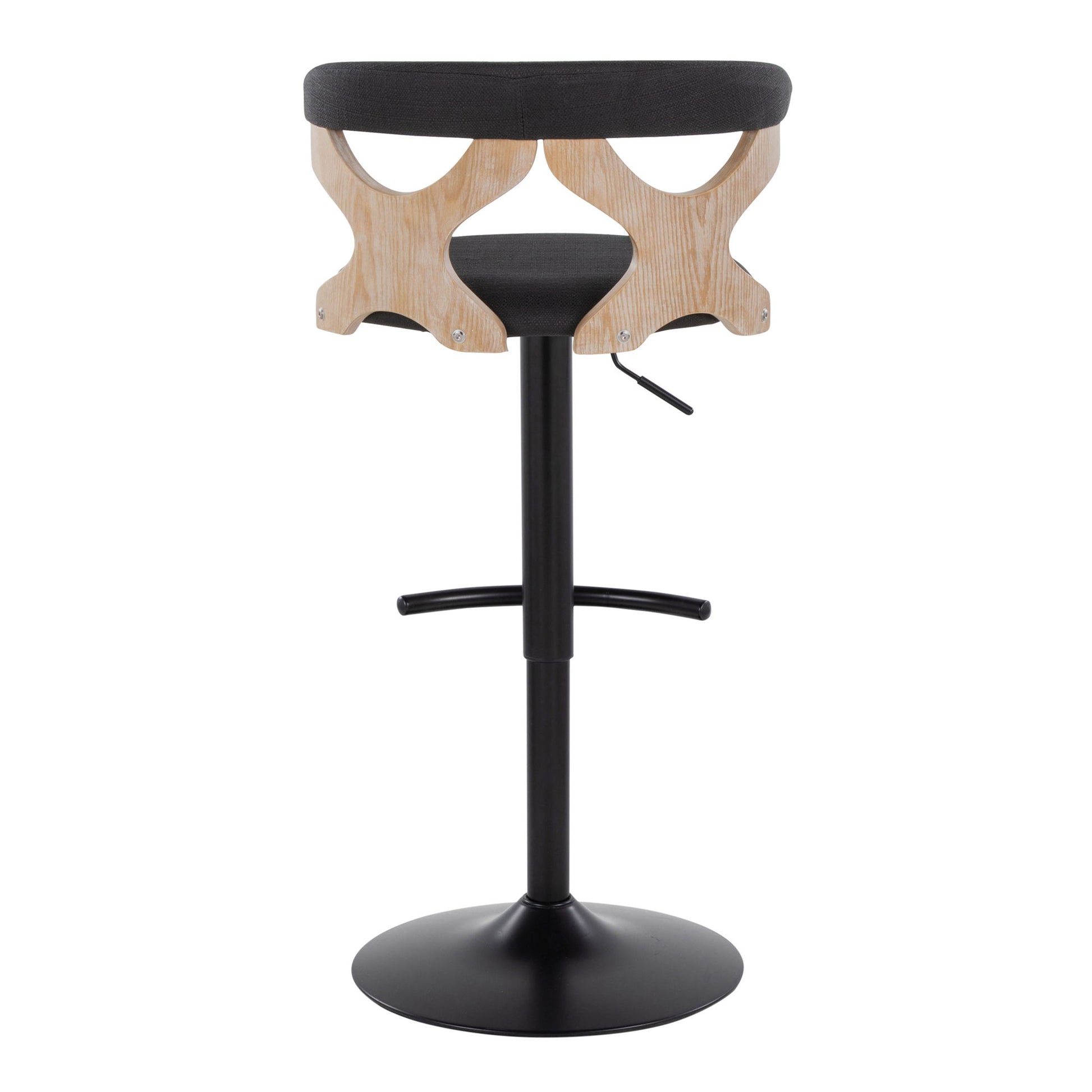 Gardenia - Contemporary Adjustable Barstool & Swivel With Rounded T Footrest (Set of 2) - Best Buy Furniture