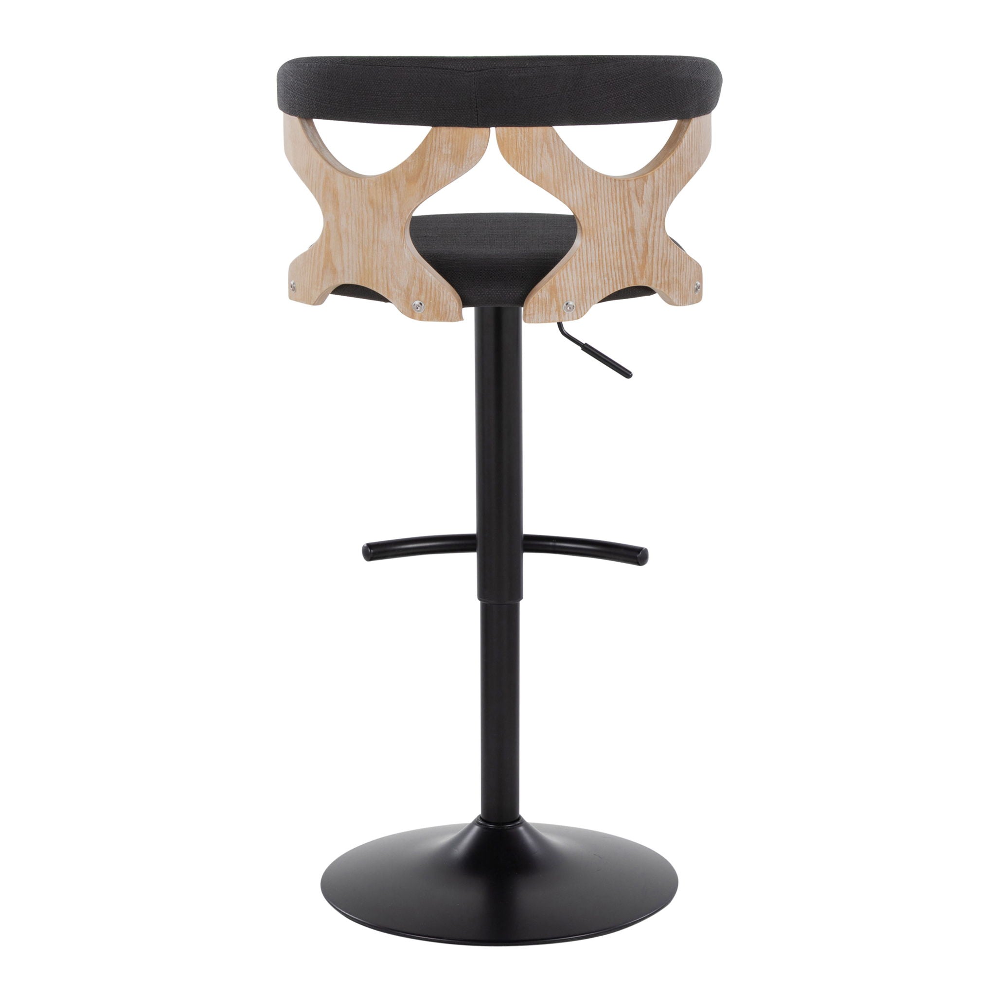 Gardenia - Contemporary Adjustable Barstool & Swivel With Rounded T Footrest (Set of 2) - Best Buy Furniture