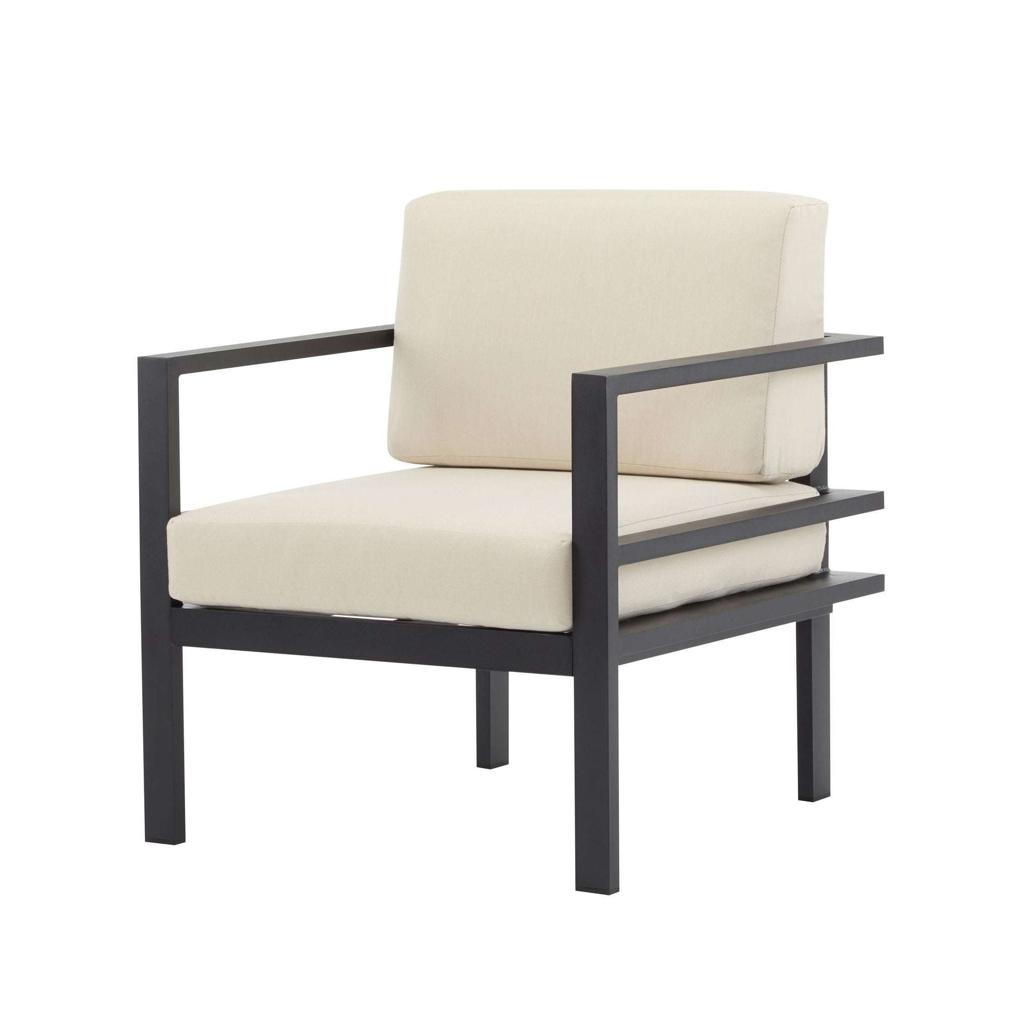 Modern Outdoor Lounge Chair With Aluminum Frame And Weather Resistant Cushions - Best Buy Furniture