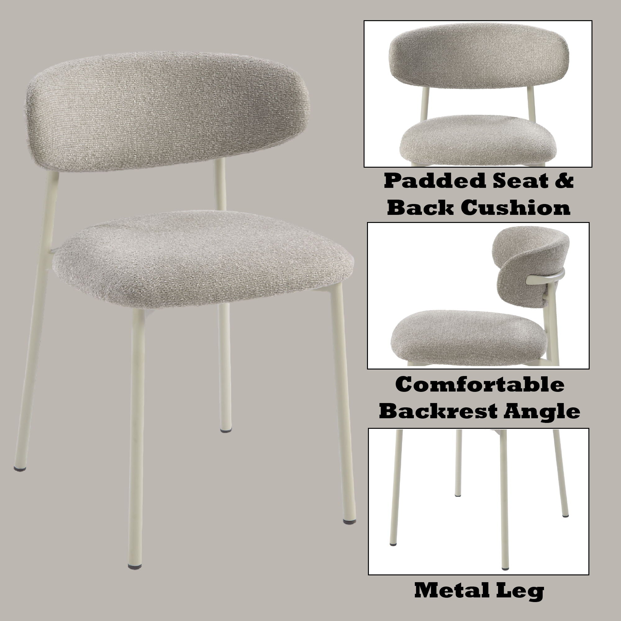 Ingram - Side Chair (Set of 2) - Light Gray - Best Buy Furniture