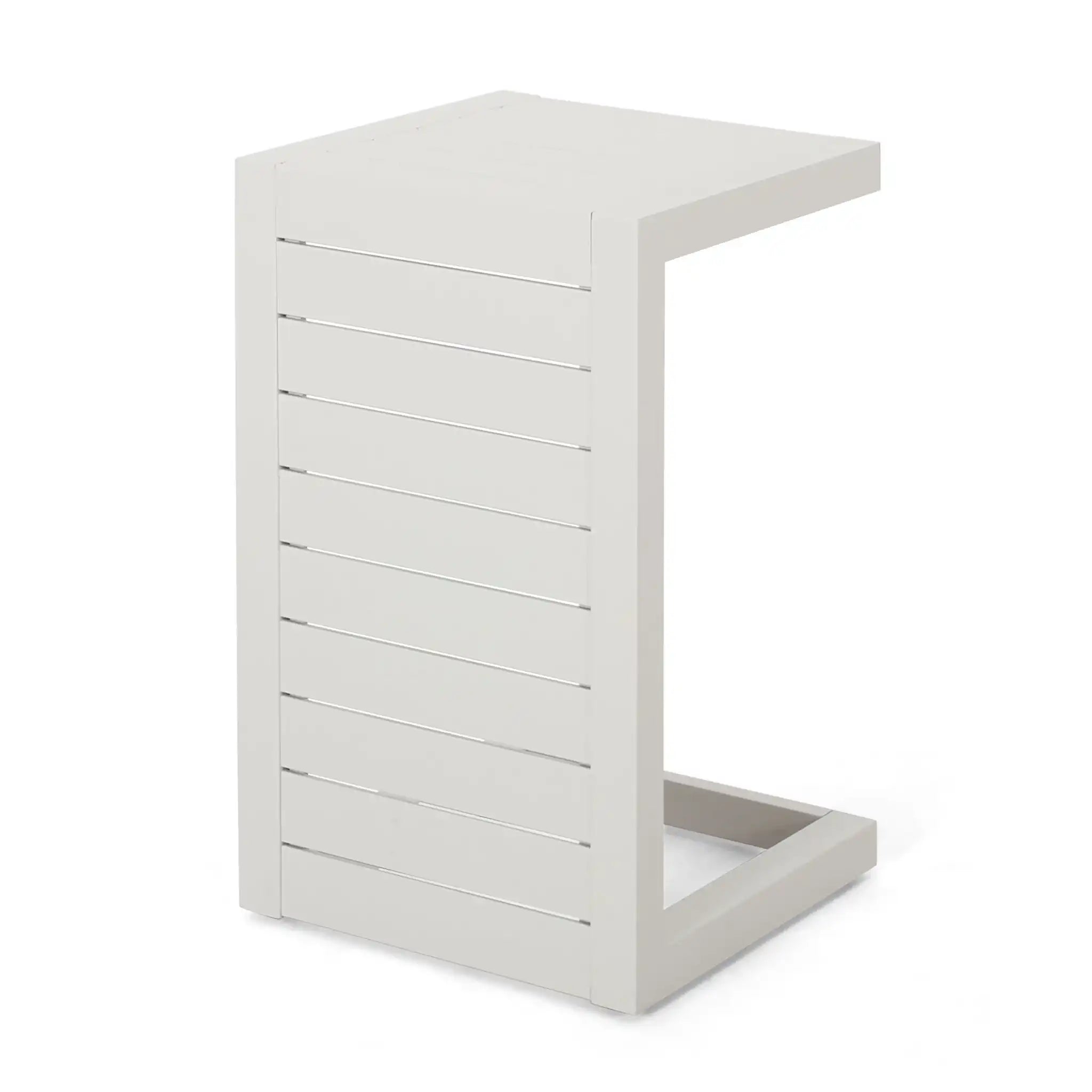 Aluminum Outdoor C - Shaped Side Table For Patio - Best Buy Furniture