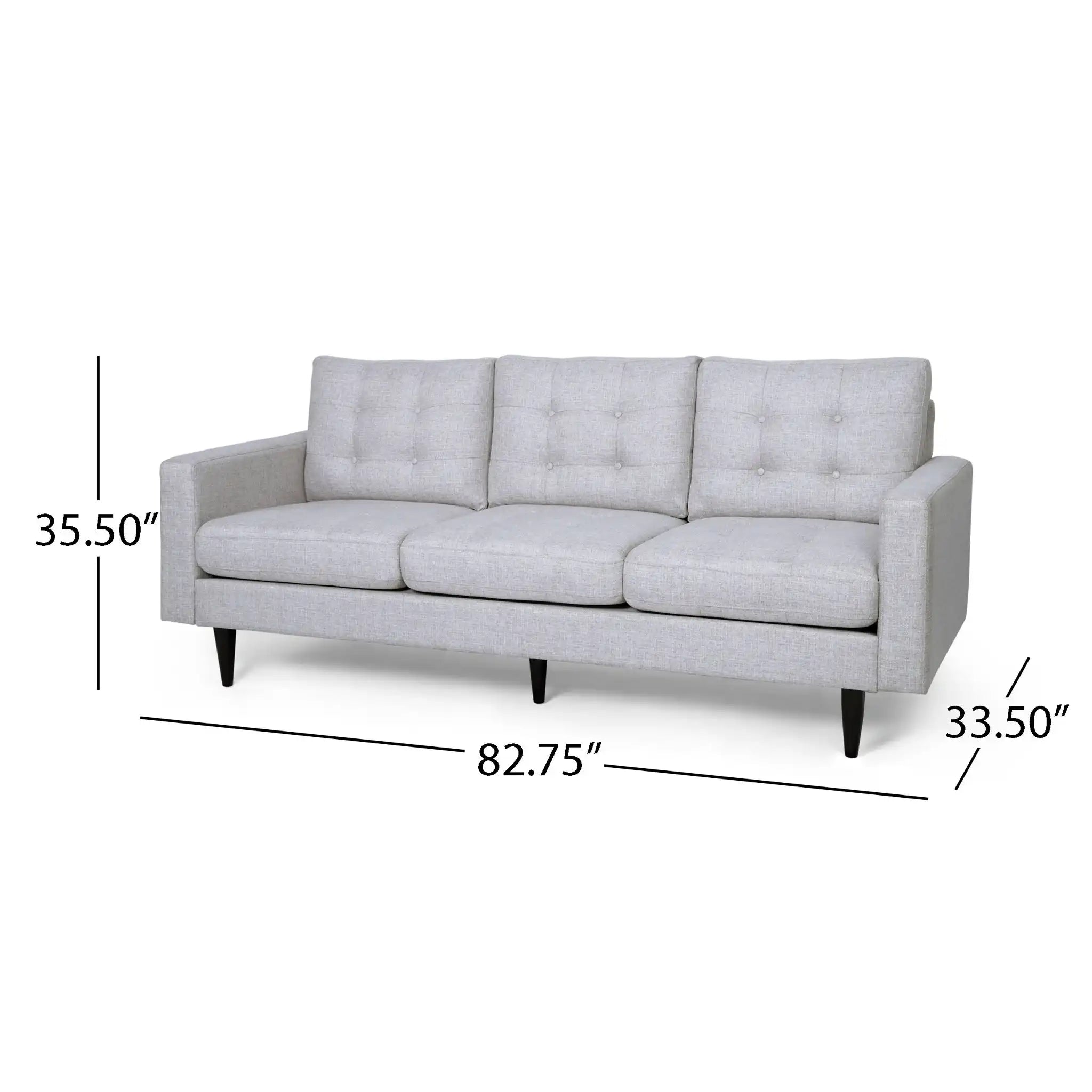 Jenny - Contemporary Tufted Fabric 3 Seater Sofa - Best Buy Furniture