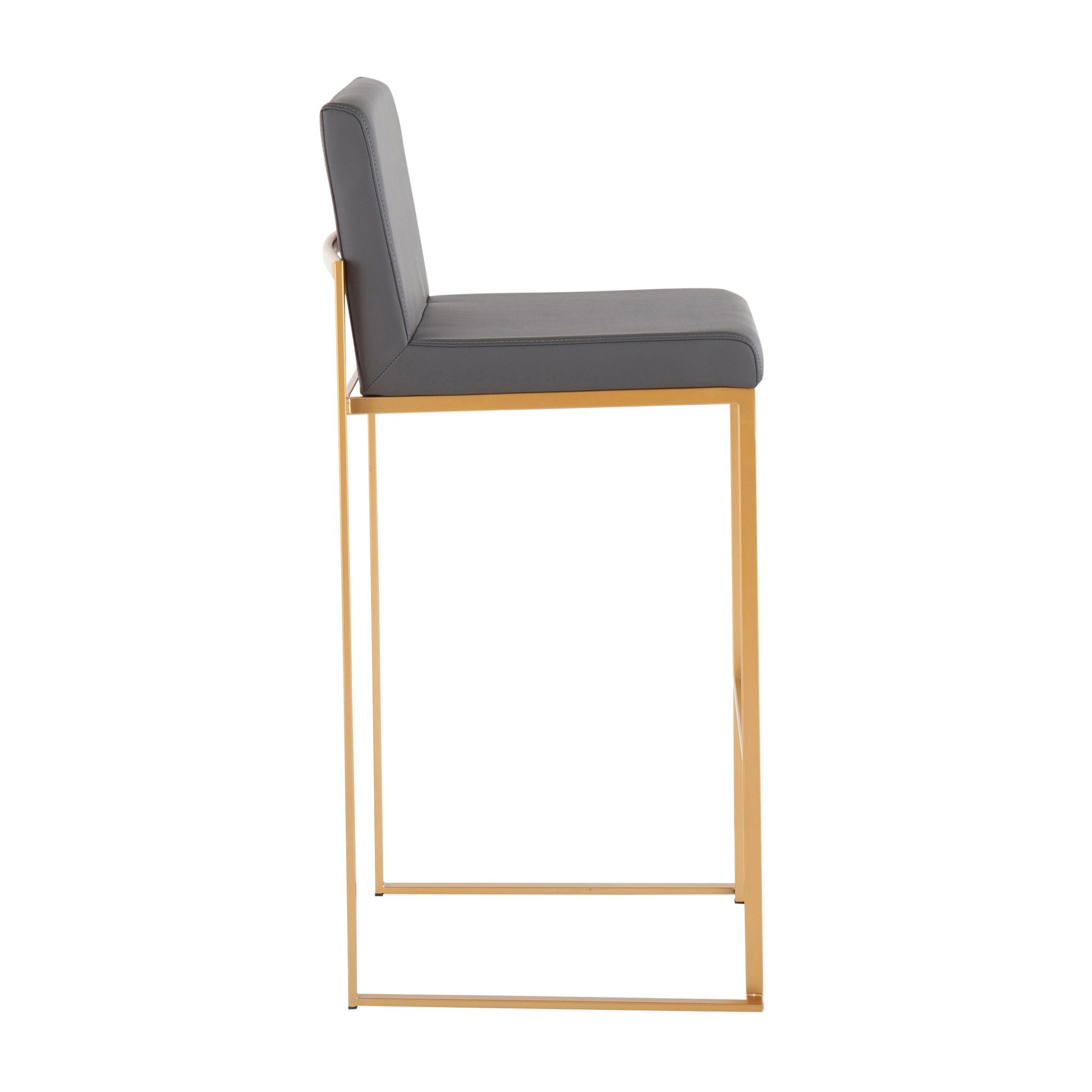 Fuji - Contemporary Design High Back Barstool (Set of 2) - Best Buy Furniture
