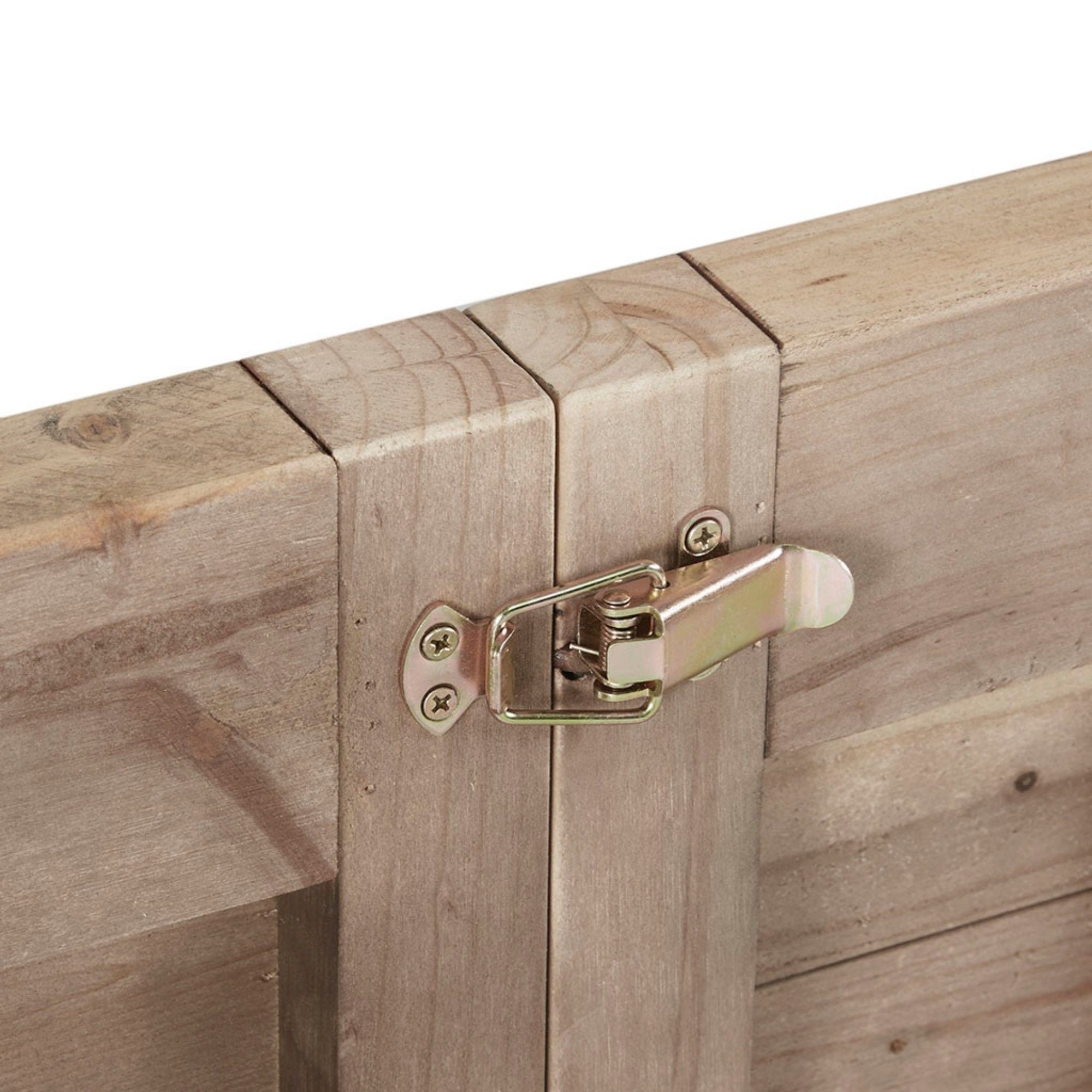 Rustic Dining Table With Metal Support - Natural - Best Buy Furniture