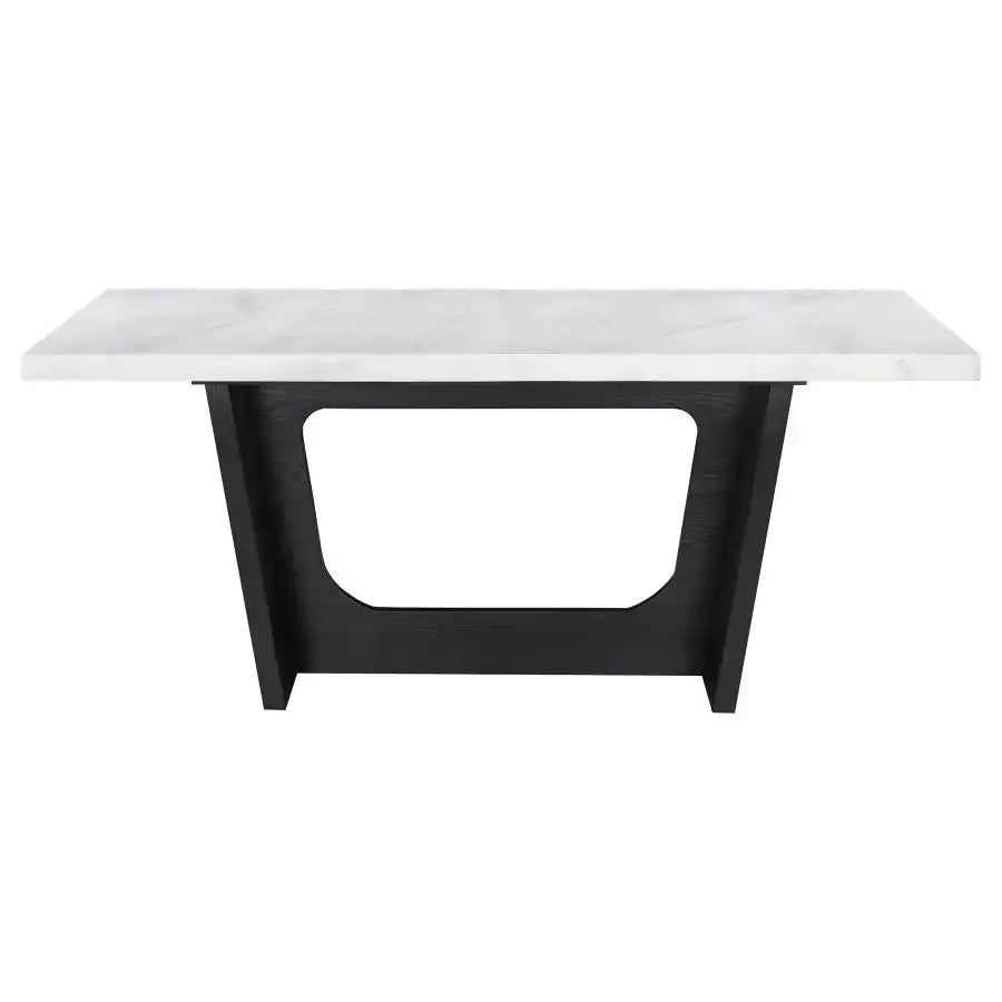 Osborne - Marble Top Dining Table - Rustic Espresso - Best Buy Furniture