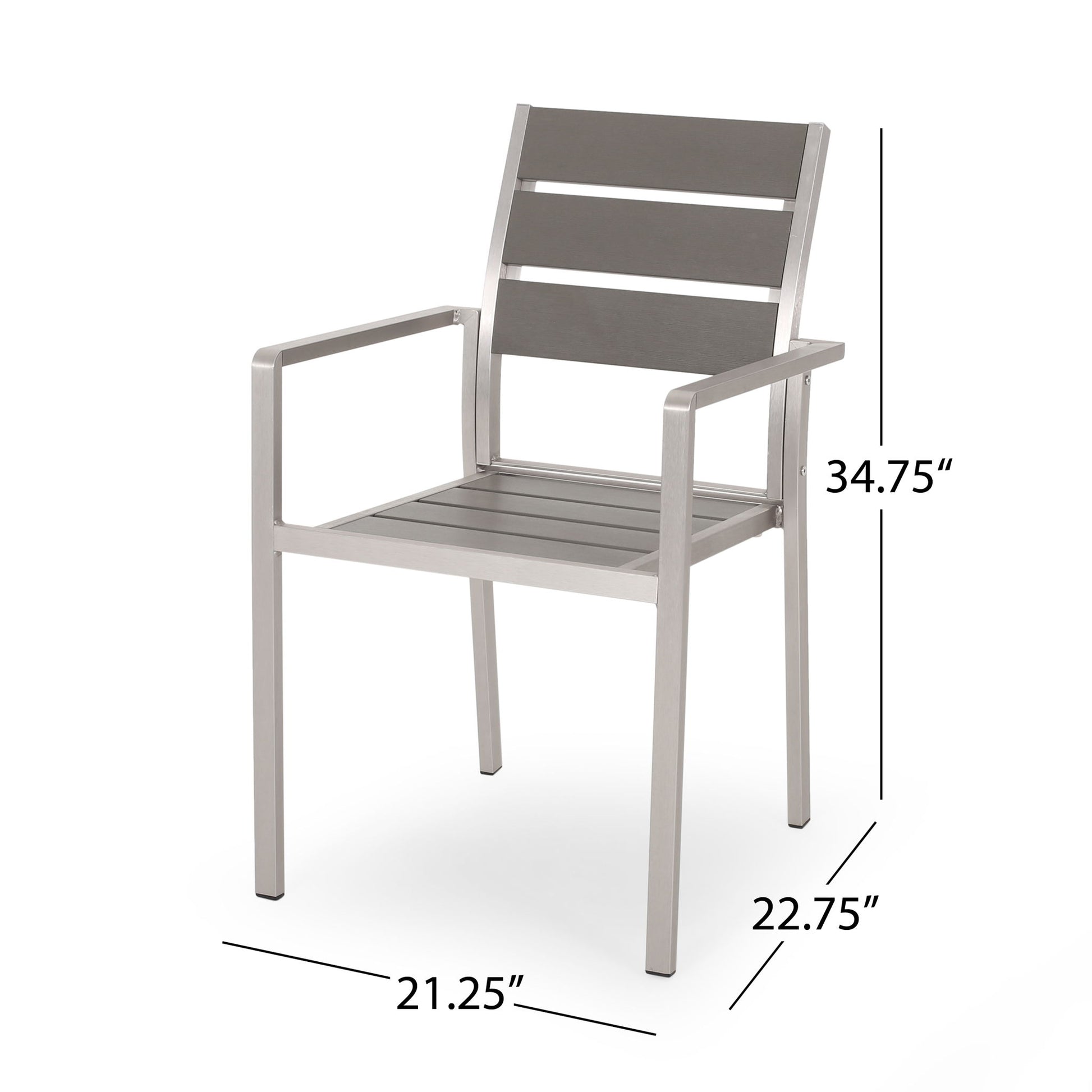 Dreamlan - Outdoor Aluminum Dining Chair (Set of 2) - Best Buy Furniture