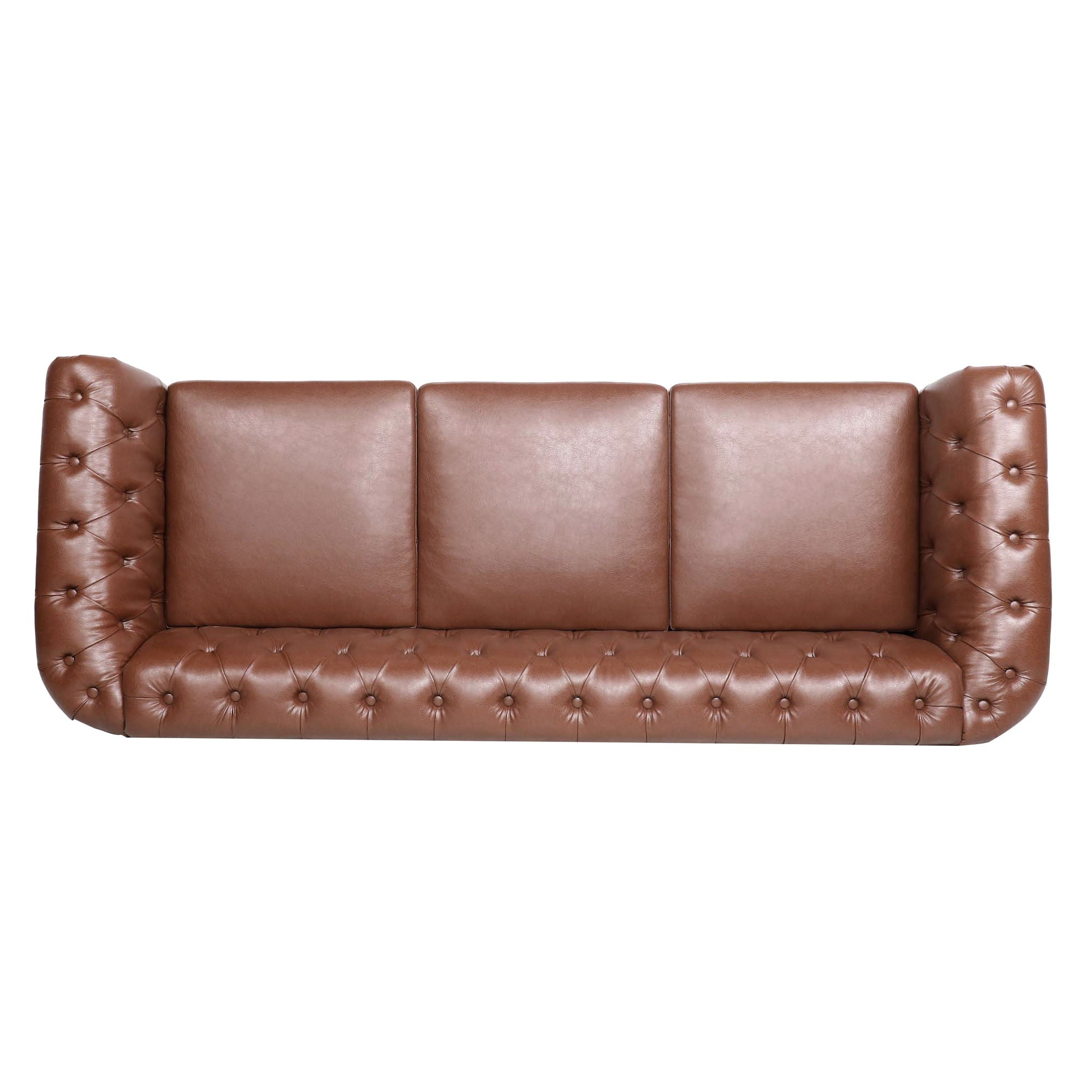 Rolled Arm Chesterfield 3 Seater Sofa - Best Buy Furniture