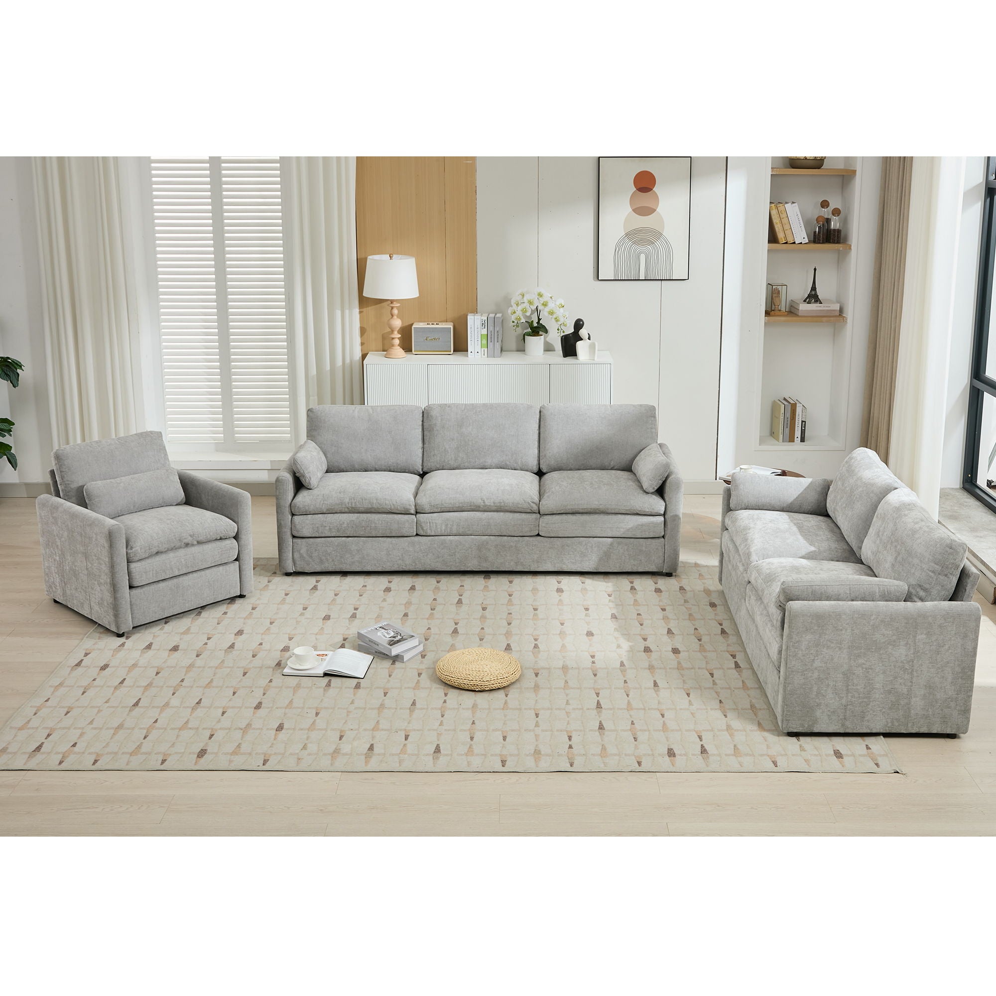 Cozy Upholstered Sofa Set For Living Room - Best Buy Furniture