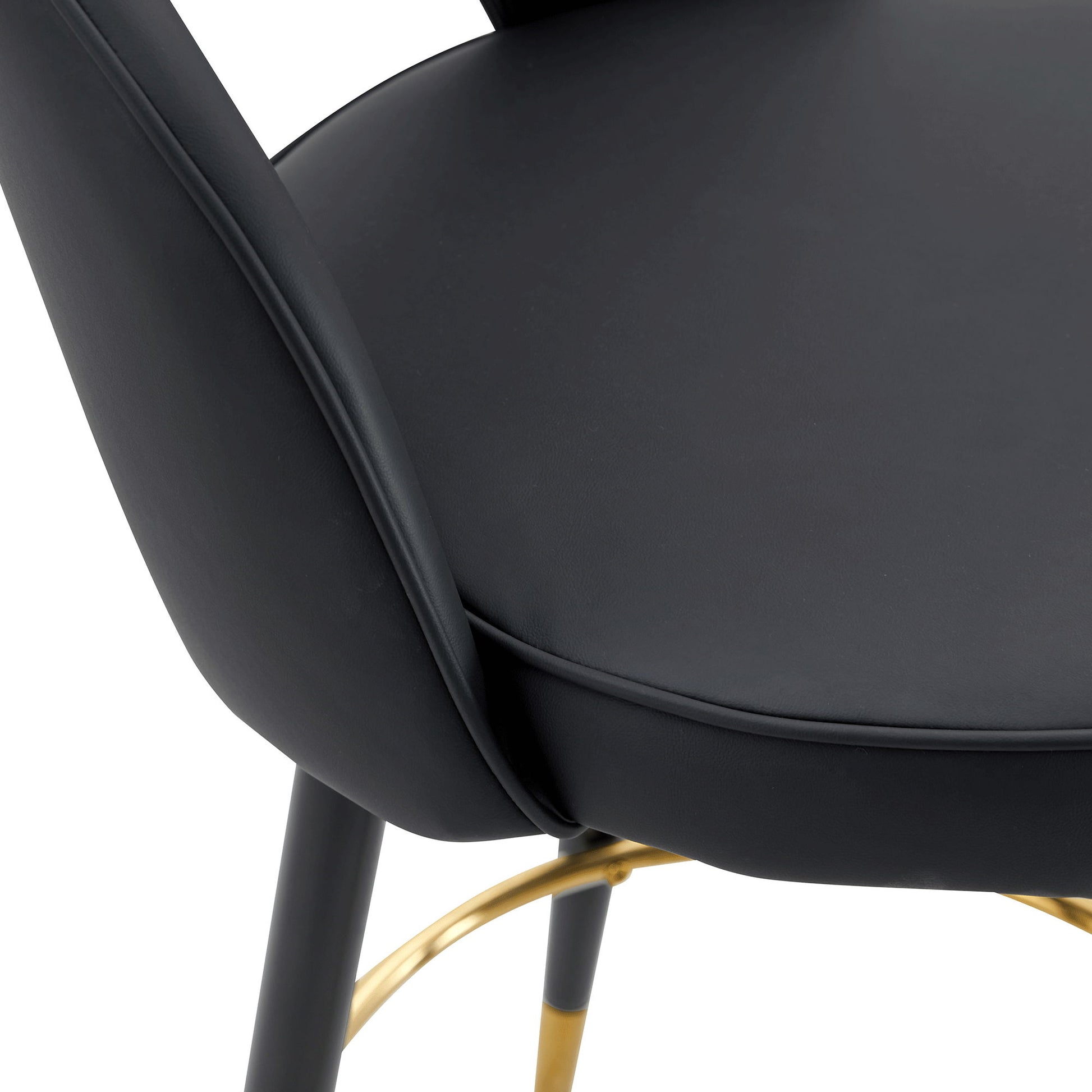 Modern Upholstered 360° Rotatable Bar Chair With Metal Legs For Dining Room (Set of 2) - Best Buy Furniture