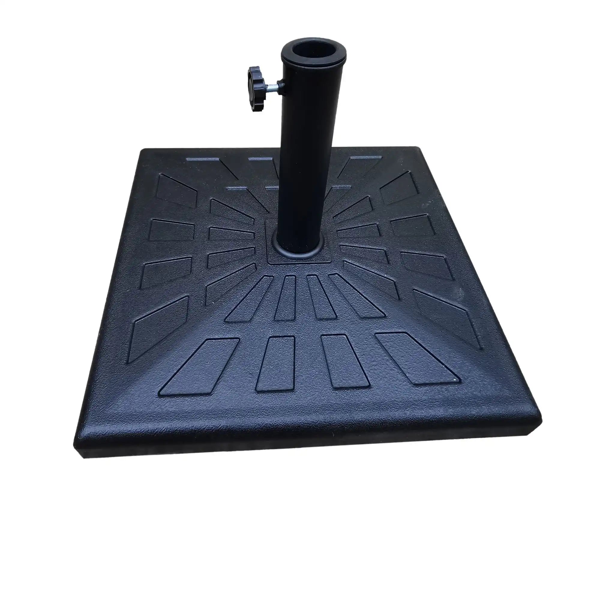 8.8' Outdoor Aluminum Patio Umbrella With 42 Pound Square Resin Umbrella Base - Best Buy Furniture