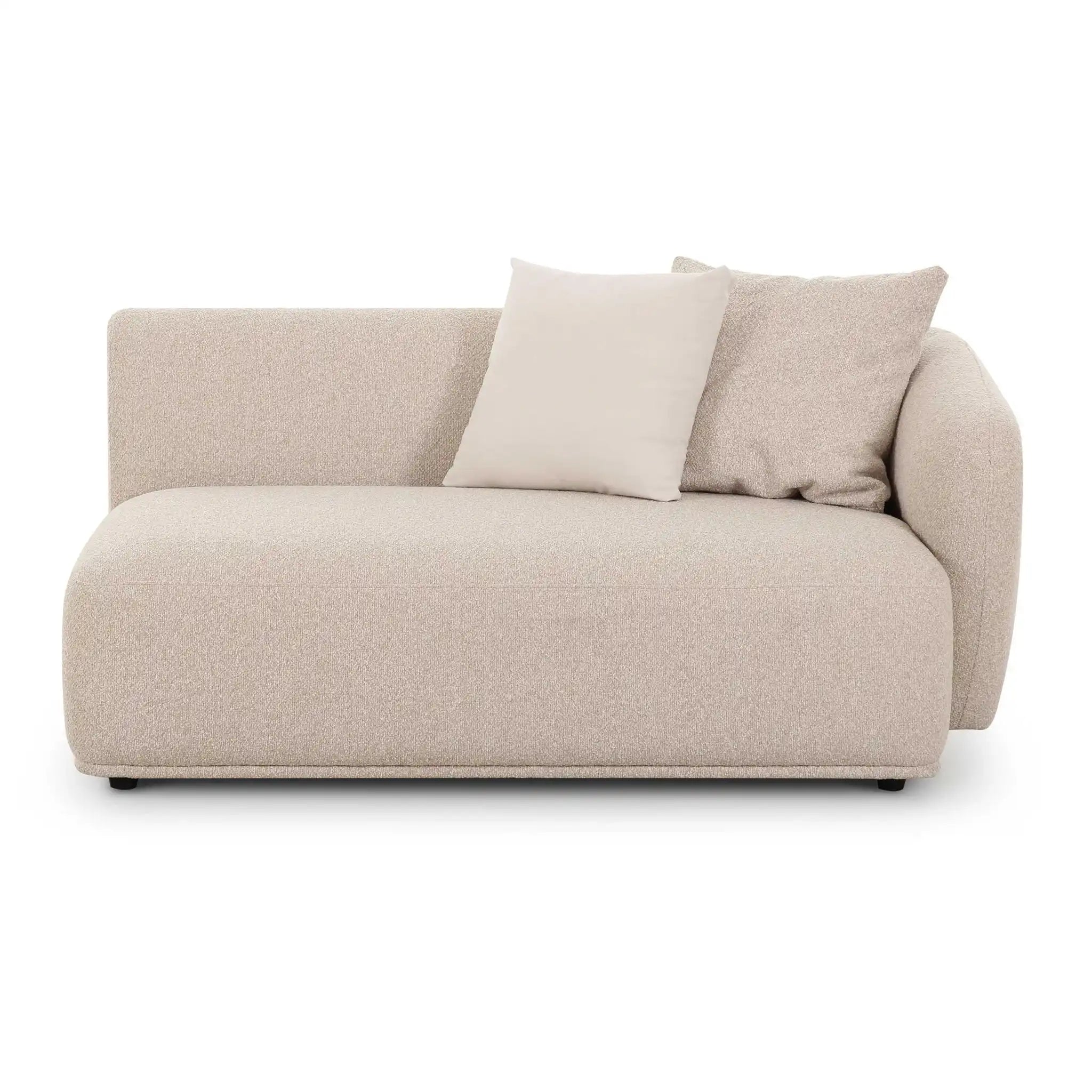 Sylvie - Right Arm 2-Seater Loveseat - Cream - Best Buy Furniture