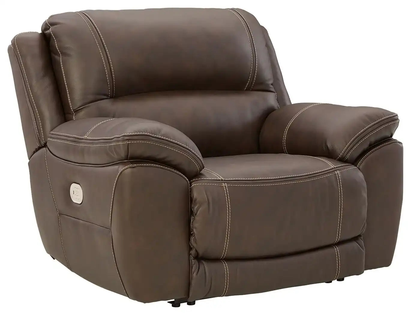 Dunleith - Zero Wall Recliner w/PWR HDRST - Chocolate - Best Buy Furniture