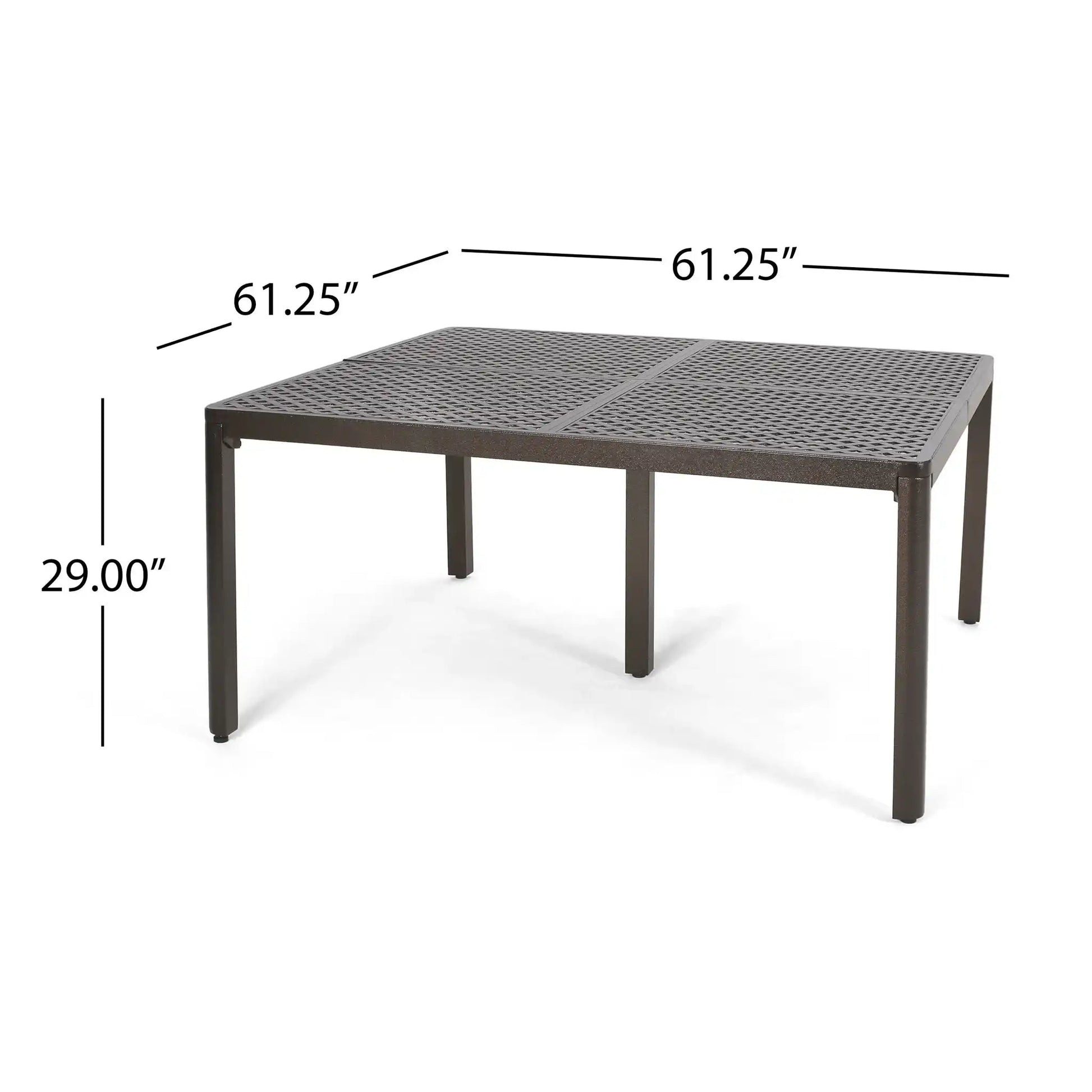Outdoor Modern Aluminum Dining Table With Woven Accents - Best Buy Furniture