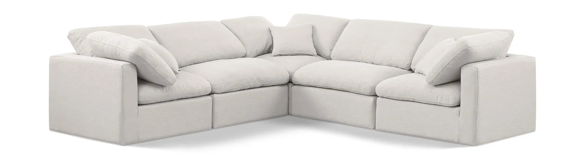Indulge - Linen 5 Piece Modular Corner Sectional - Best Buy Furniture