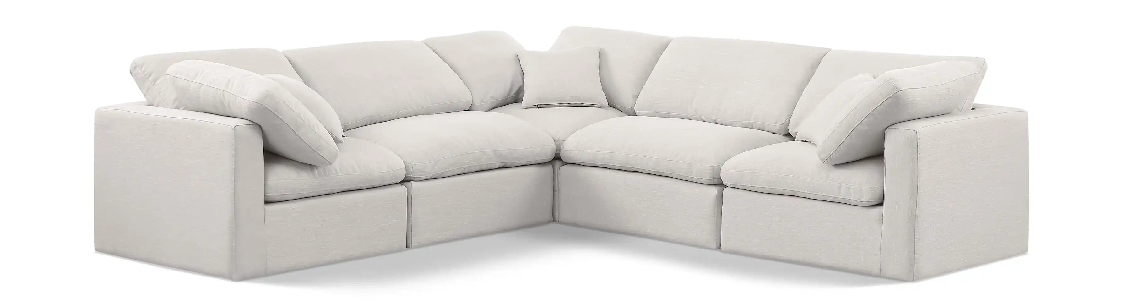 Indulge - Linen 5 Piece Modular Corner Sectional - Best Buy Furniture