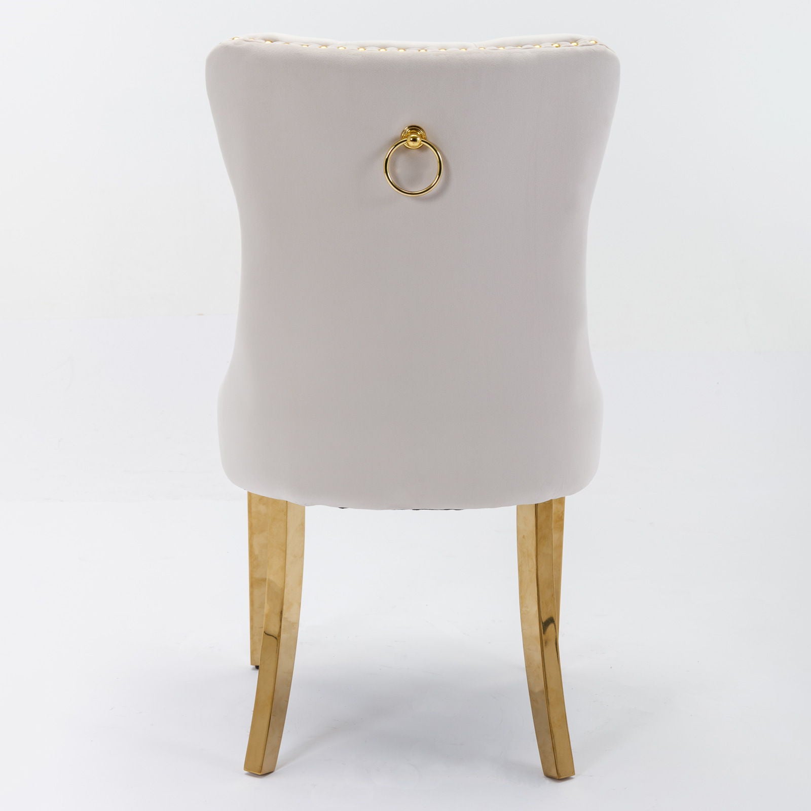 Nikki - Modern, High-End Tufted Solid Wood Contemporary Velvet Upholstered Dining Chair With Golden Stainless Steel Plating Legs, Nailhead Trim (Set of 2) - Best Buy Furniture
